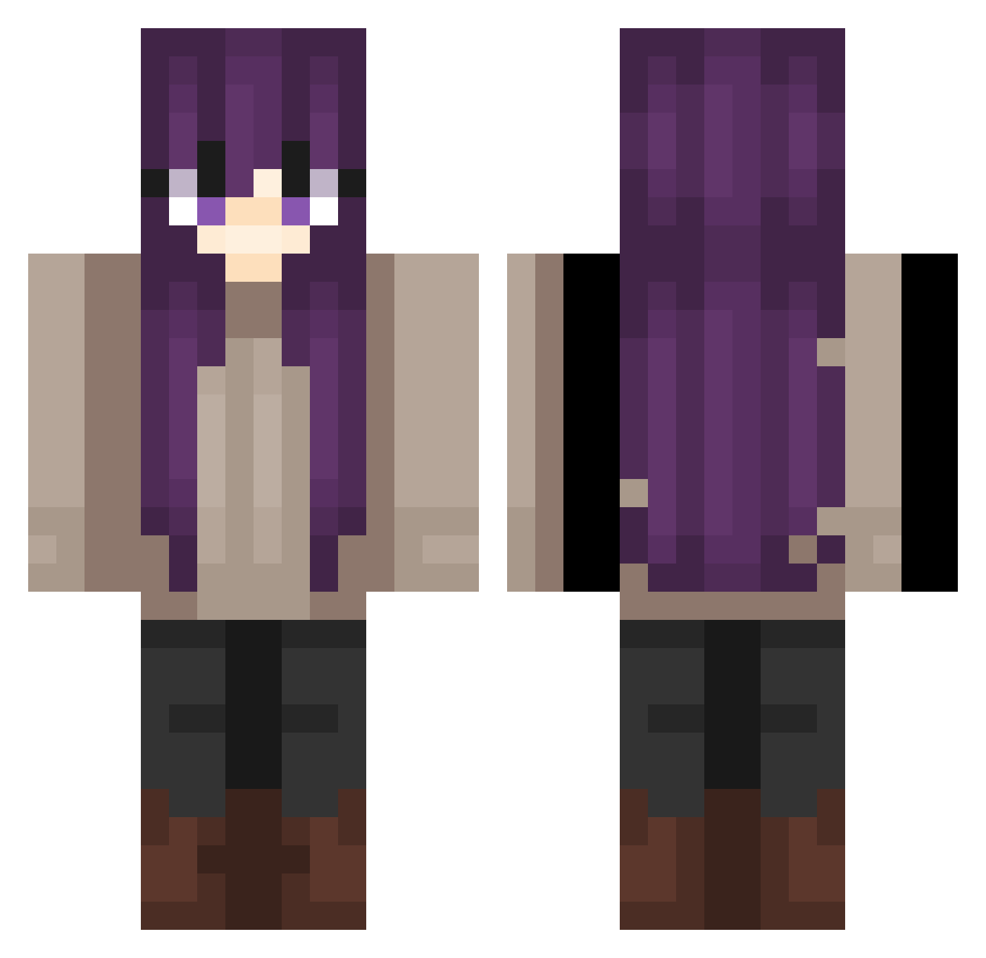 derl0rd3 Minecraft skin, front and back view