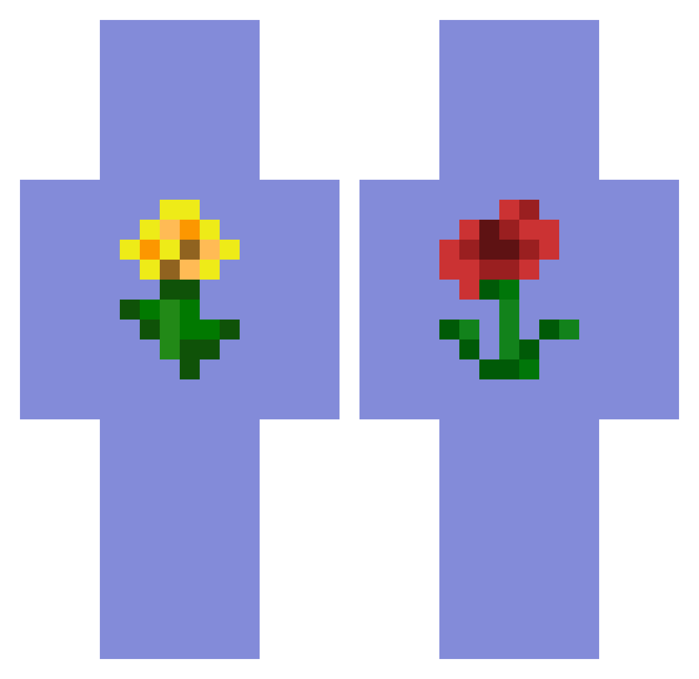 V4LIXITY Minecraft skin, front and back view