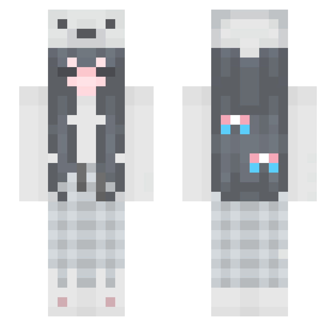 PrimeViper Minecraft skin, front and back view