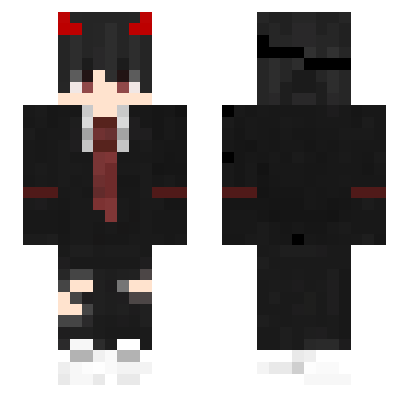 DeyvisYT45 Minecraft skin, front and back view