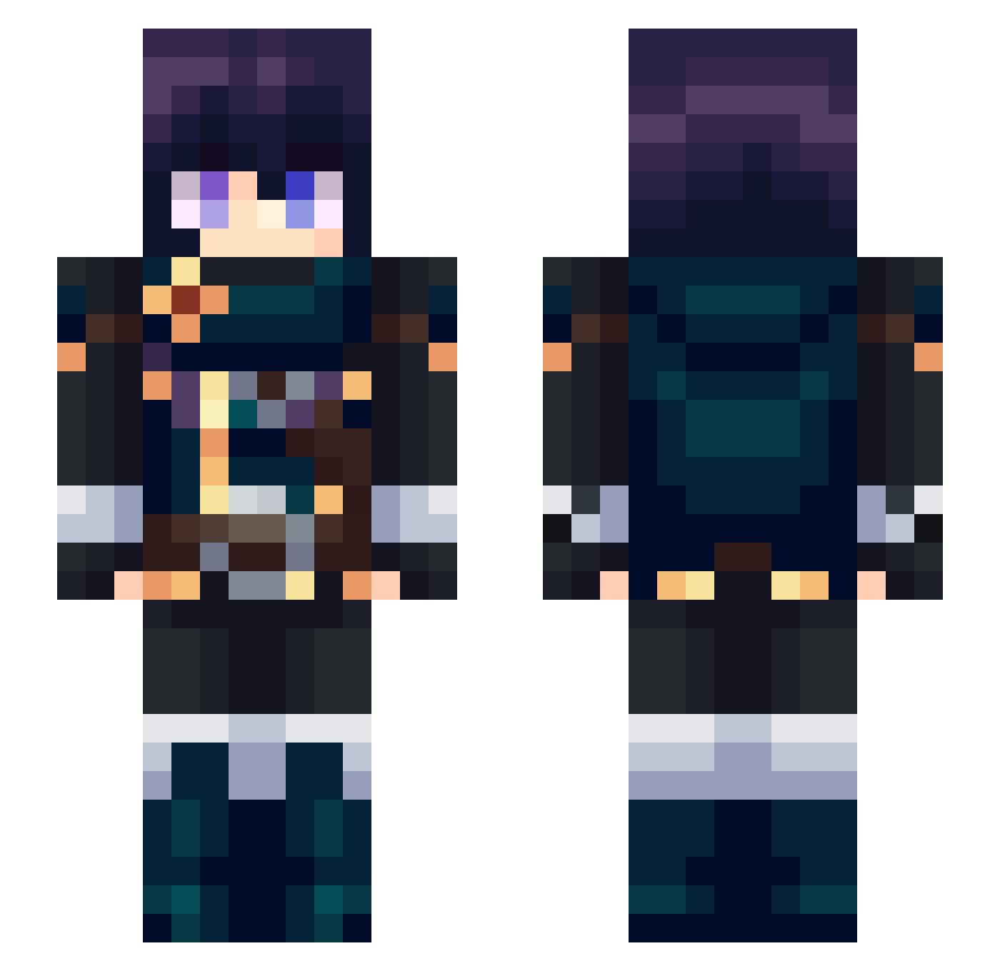 Zerphus21 Minecraft skin, front and back view