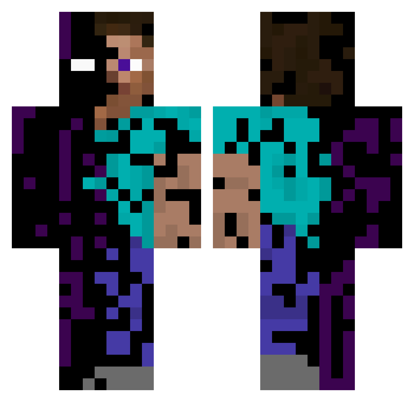LudvigHera Minecraft skin, front and back view