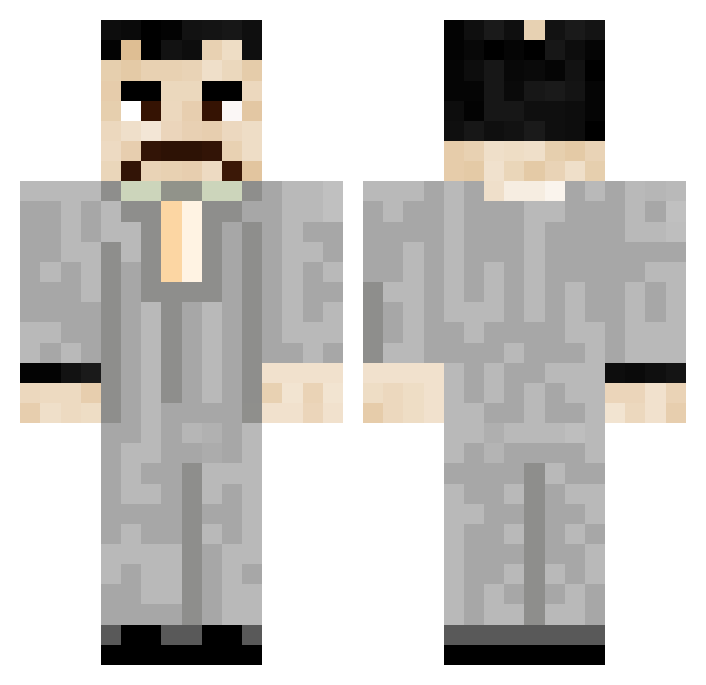 Xdionly Minecraft skin, front and back view