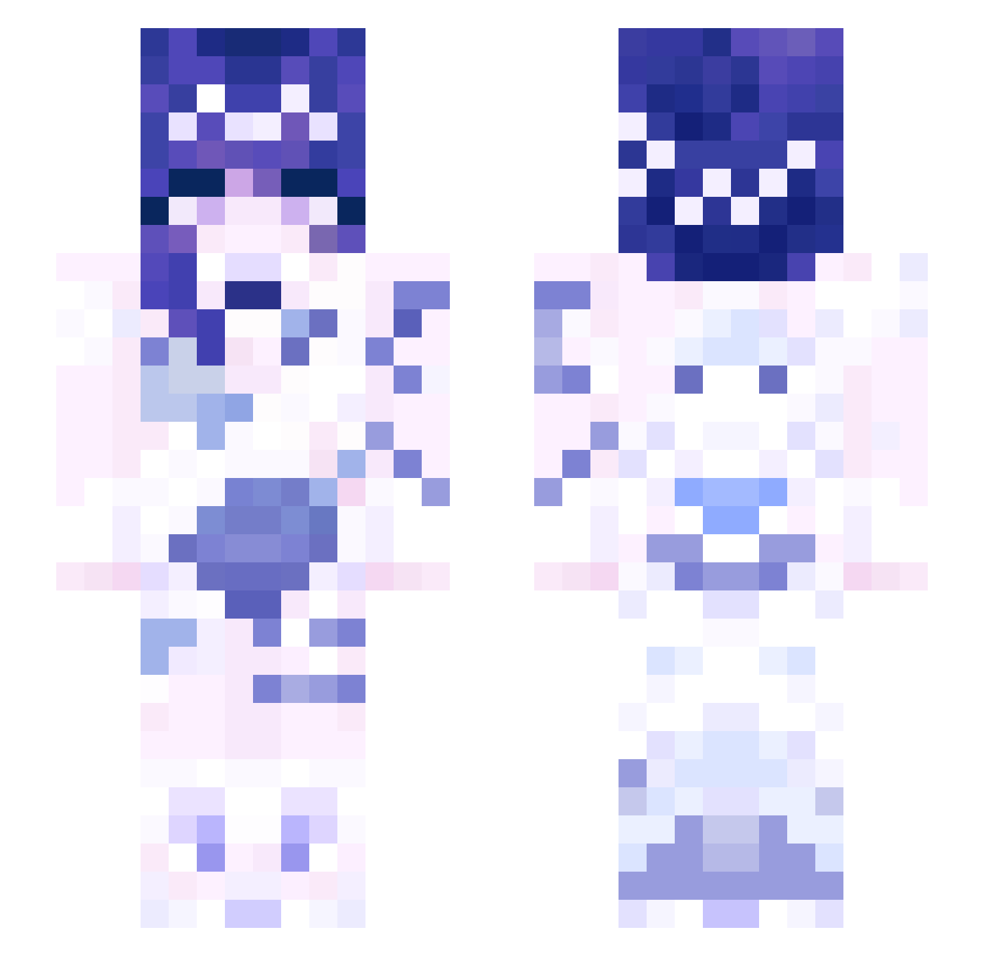 VentisHolyLyre Minecraft skin, front and back view