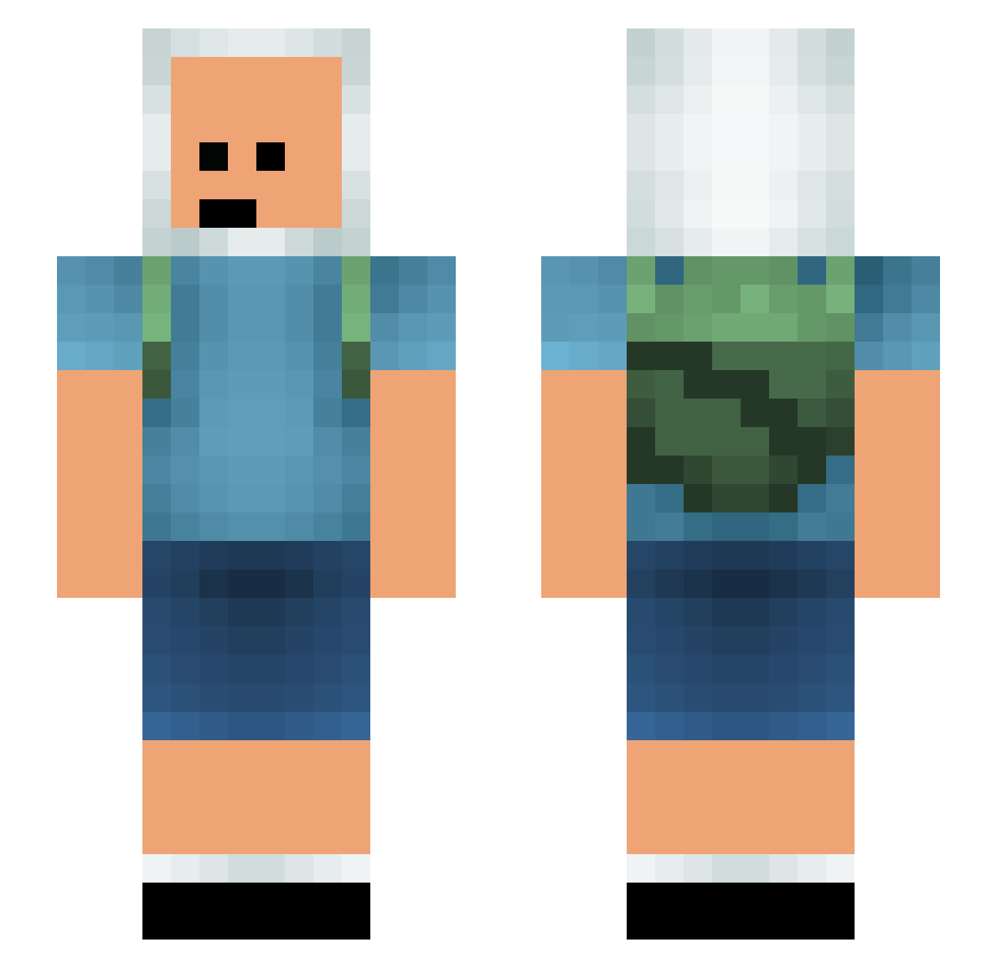 berlinerkoray Minecraft skin, front and back view