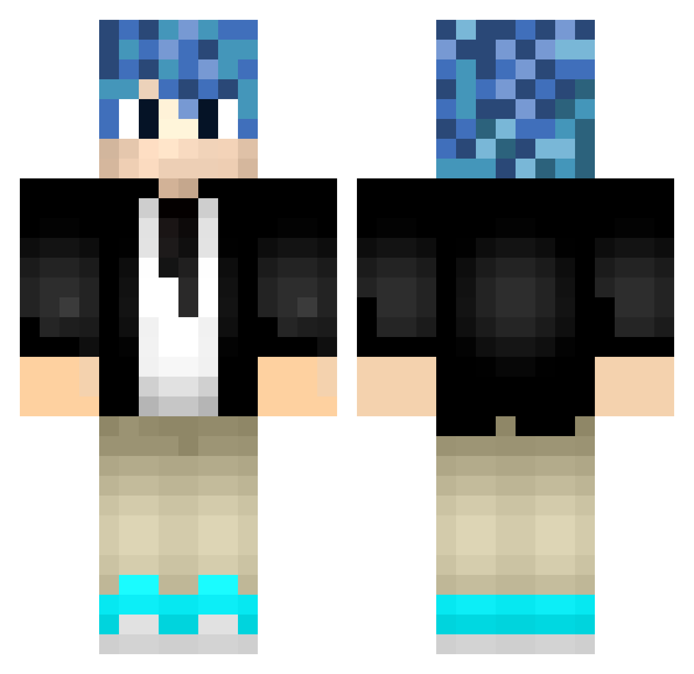sinwa_luv_u Minecraft skin, front and back view