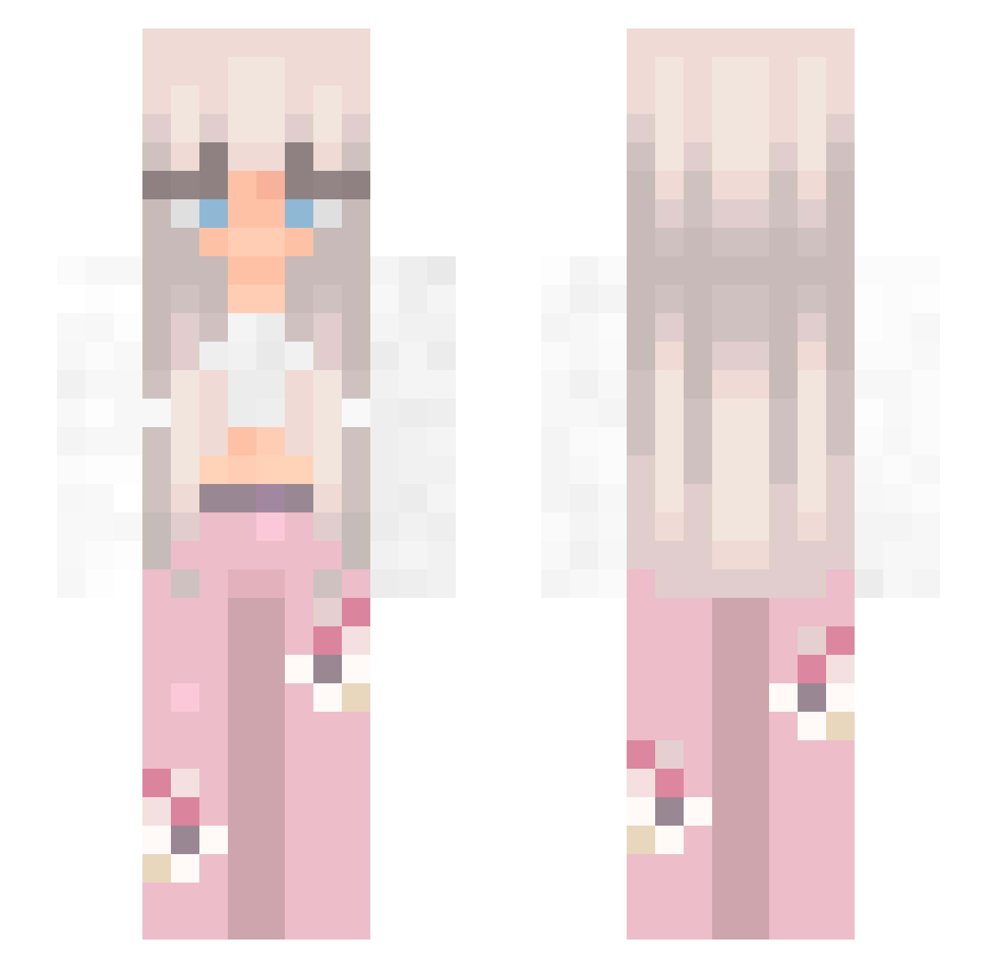 ZoleeRedstoneMC Minecraft skin, front and back view