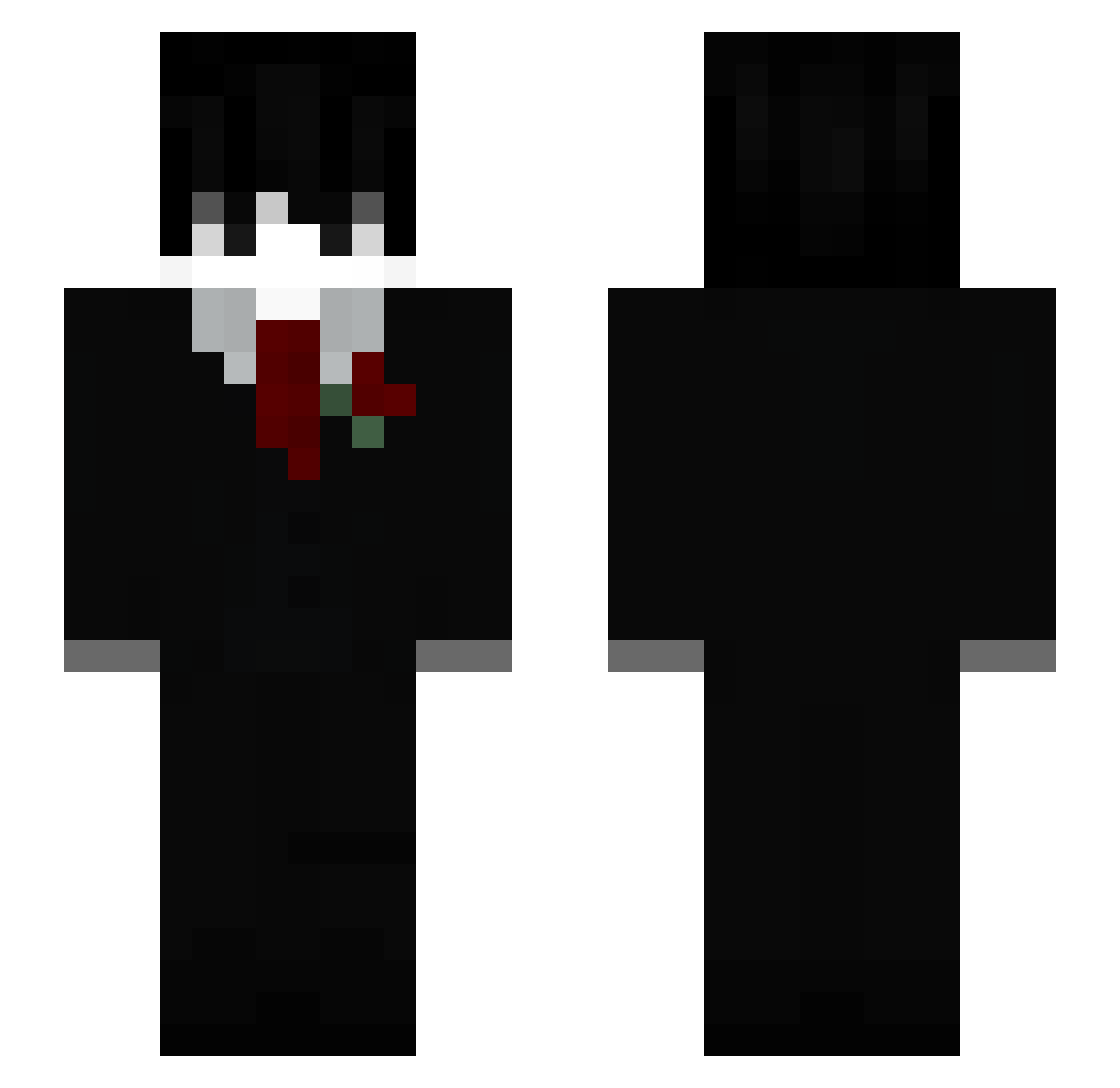 VirtualVertical Minecraft skin, front and back view