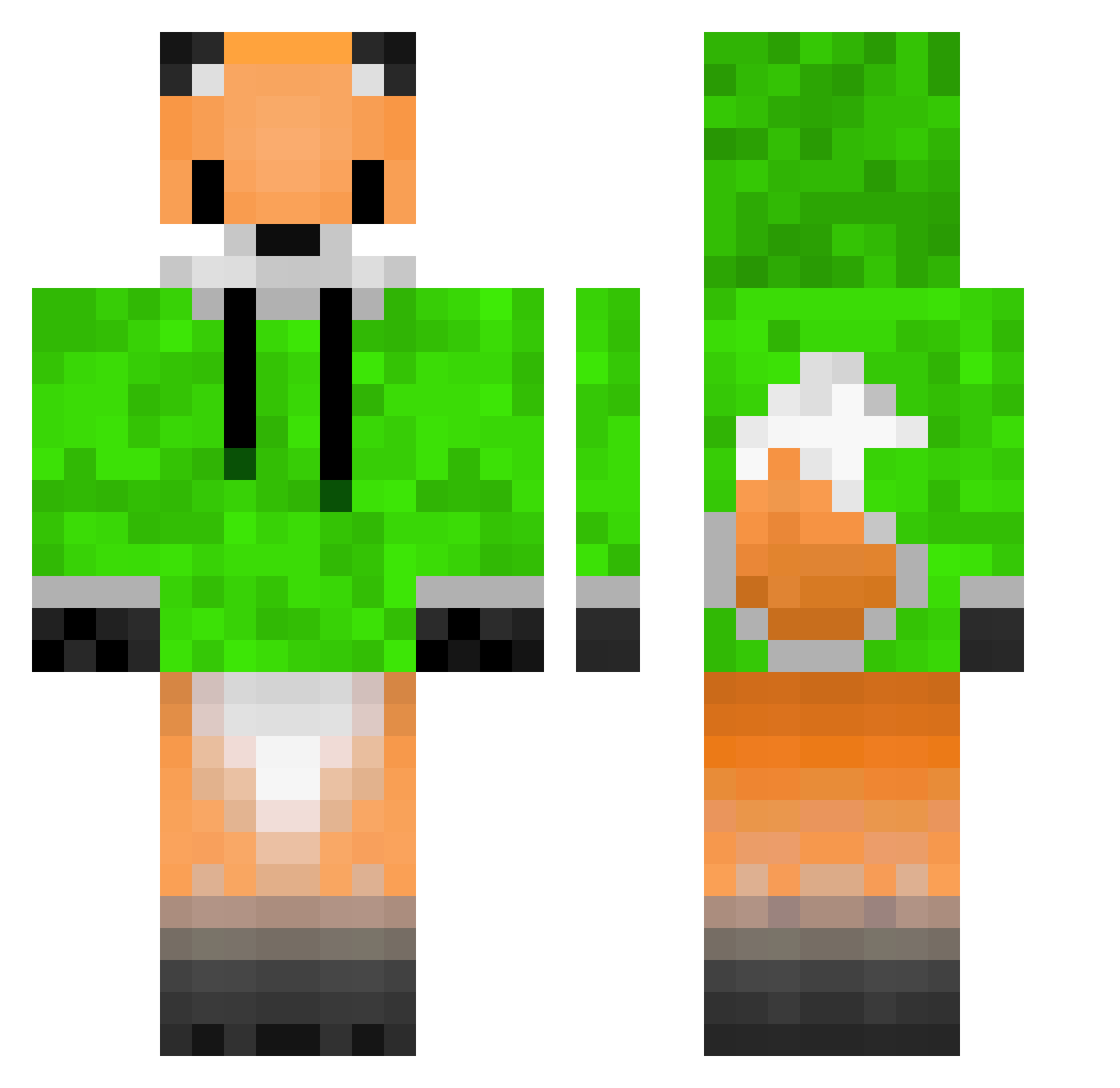TimDerZocker Minecraft skin, front and back view