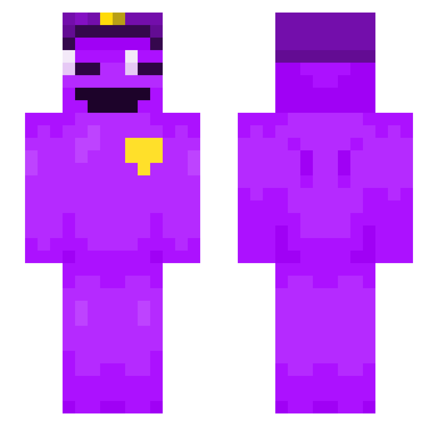 Masqd_ Minecraft skin, front and back view