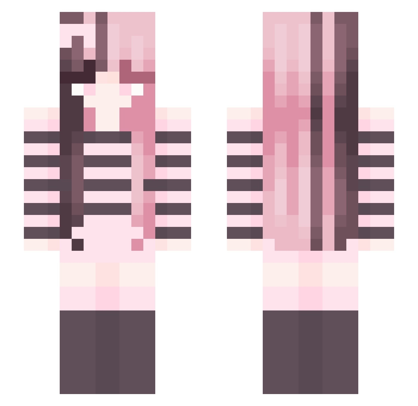 polar_bear56DS Minecraft skin, front and back view