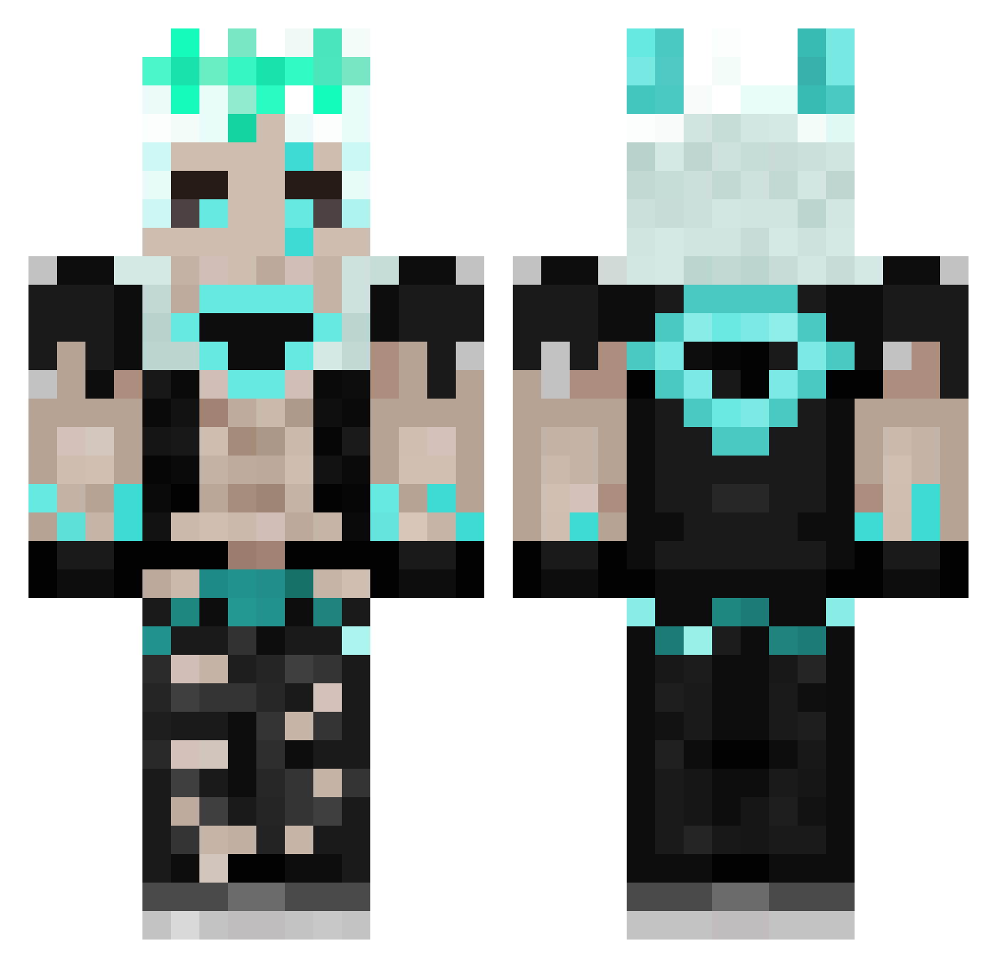 RoyalDragonDio Minecraft skin, front and back view