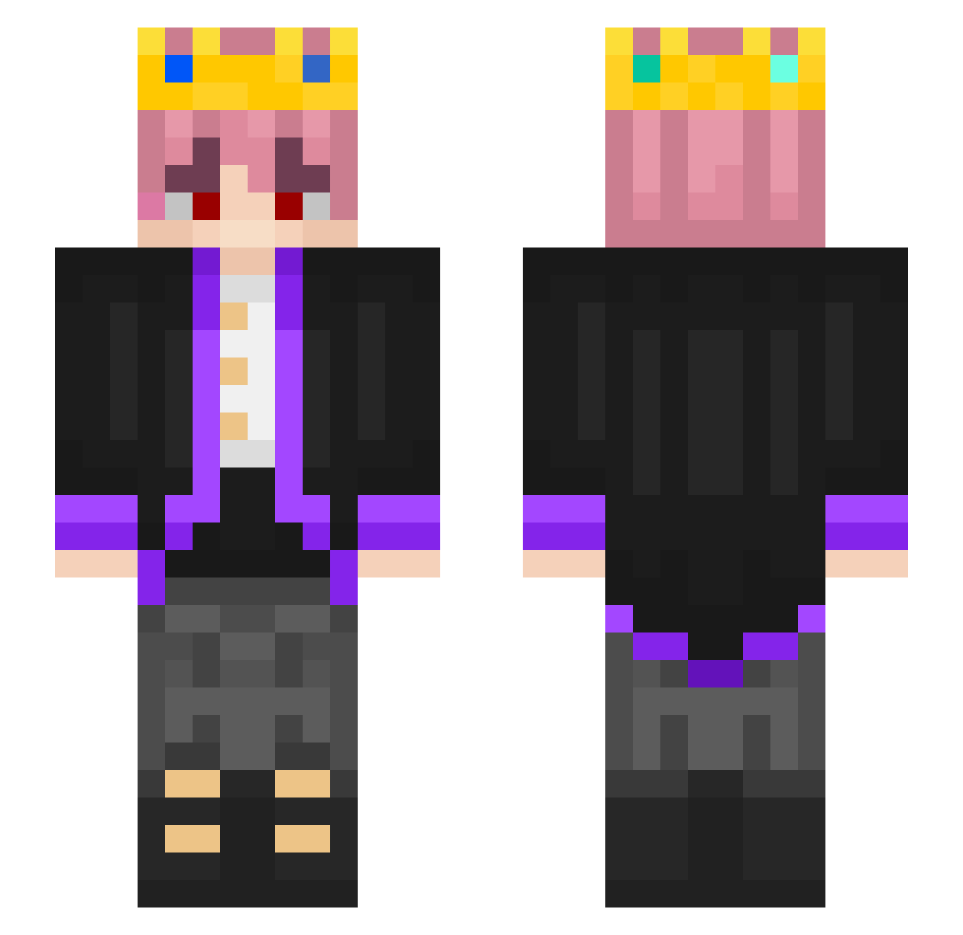 zHype_F Minecraft skin, front and back view