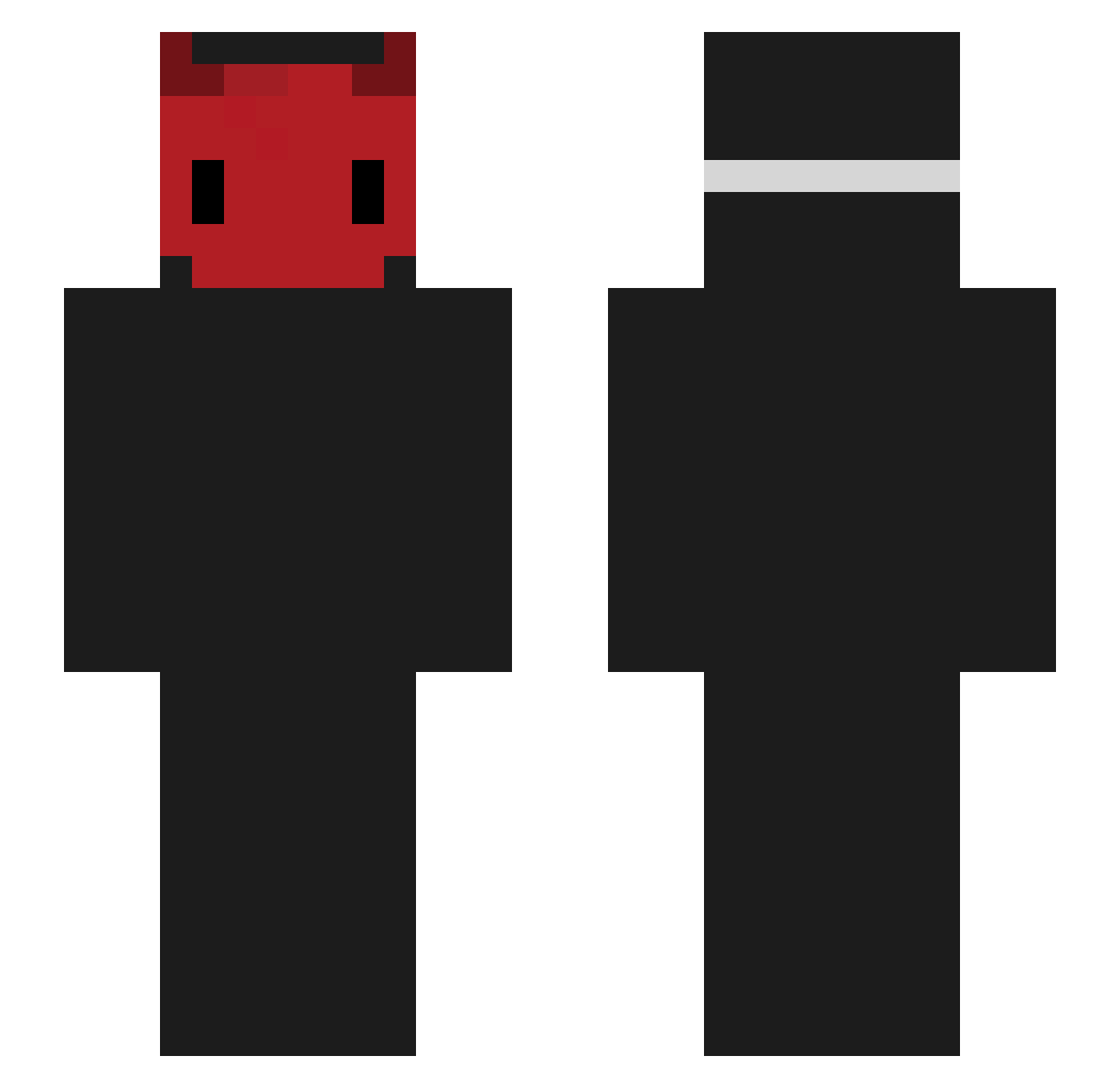 gamb1na Minecraft skin, front and back view