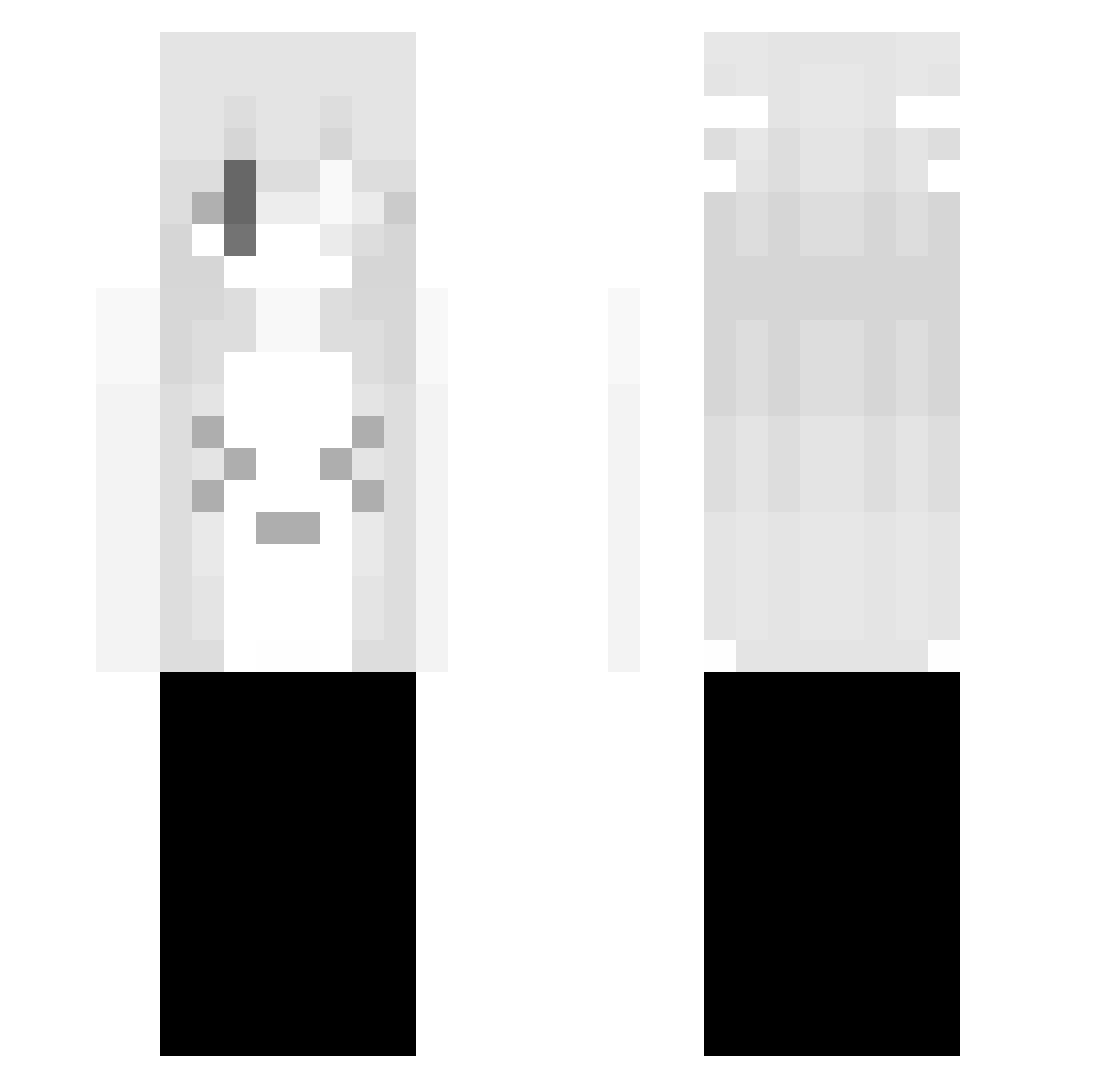 xysllz Minecraft skin, front and back view