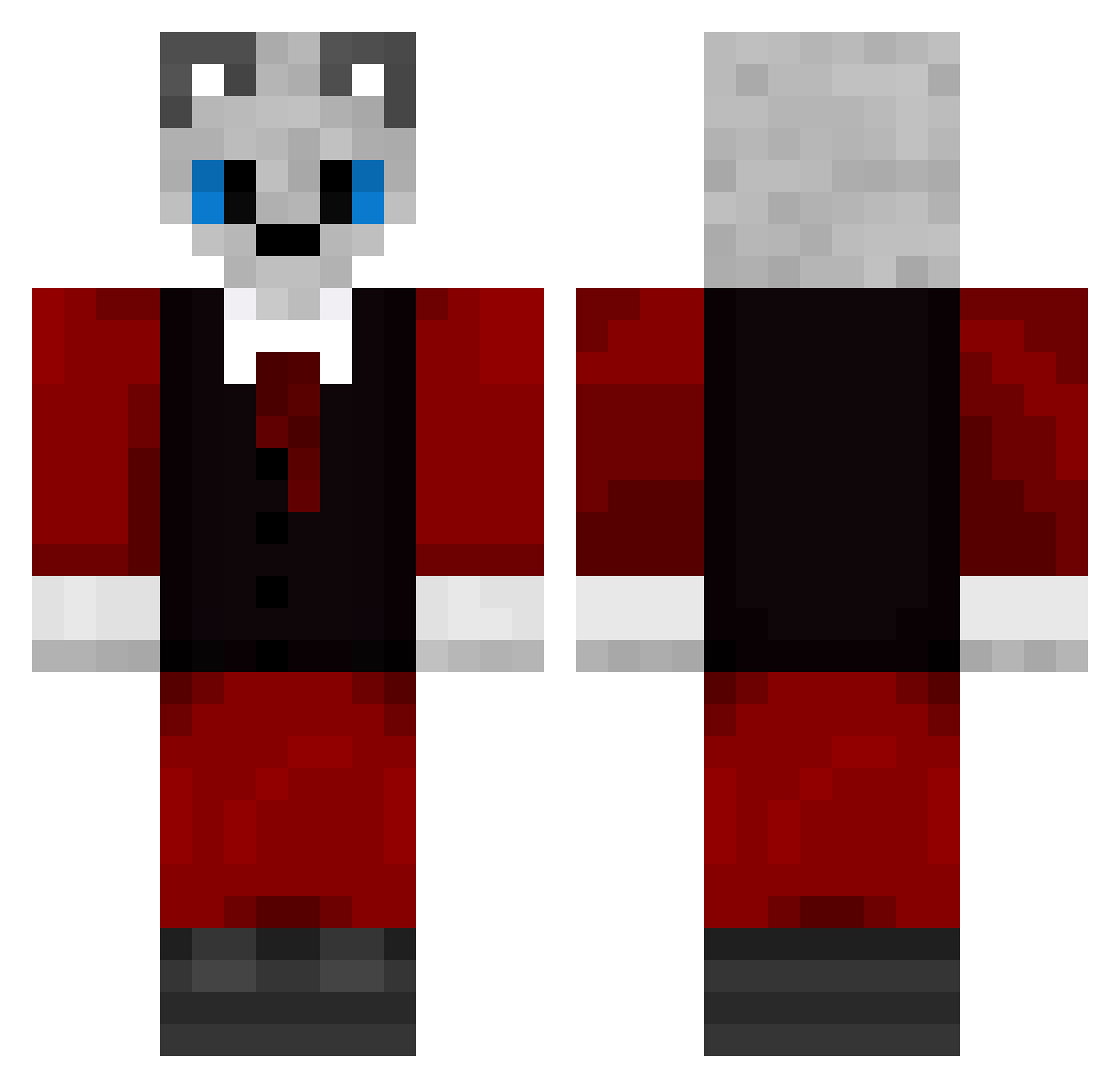 Retstoneguy Minecraft skin, front and back view
