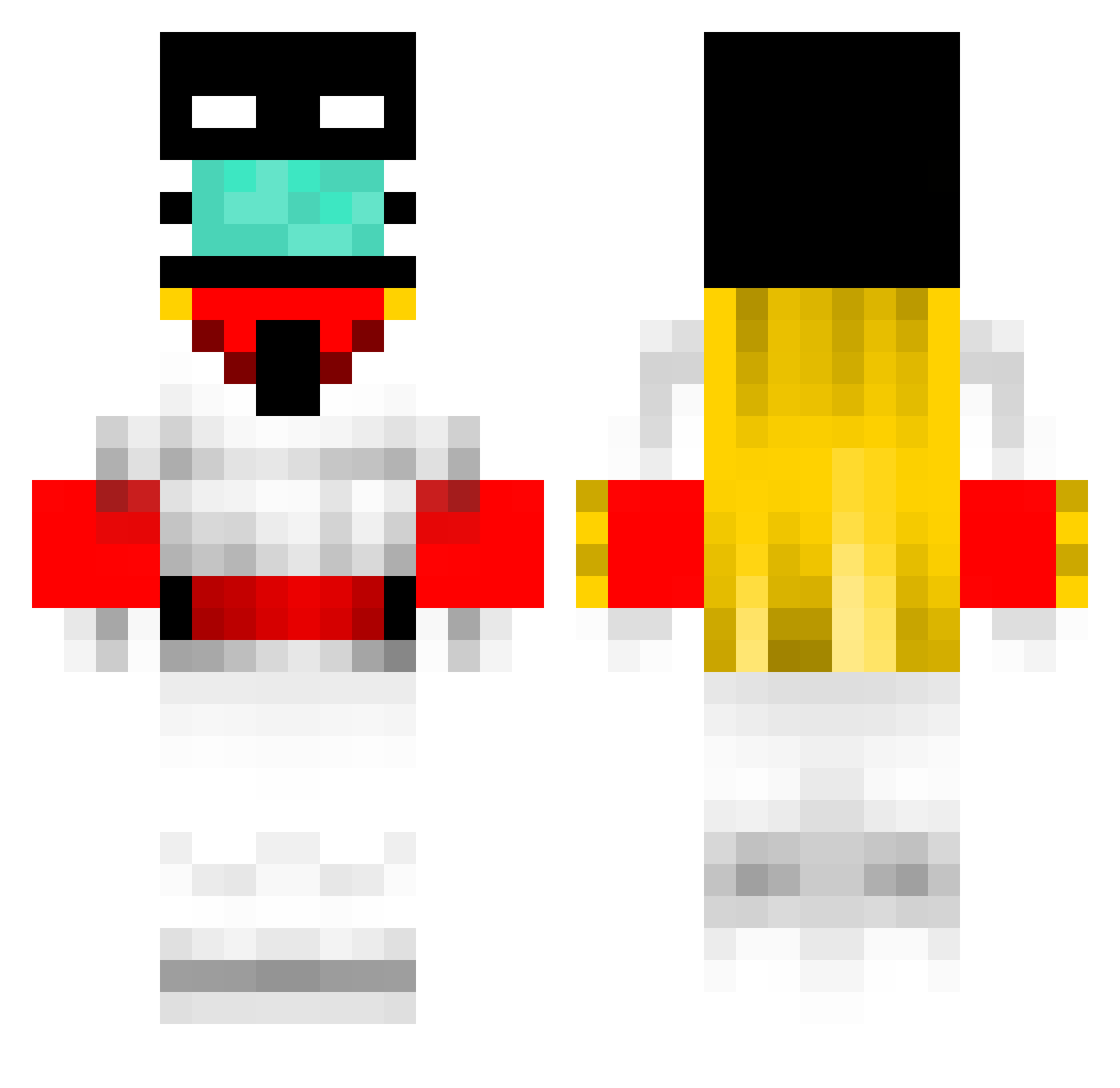 Krupn1k Minecraft skin, front and back view