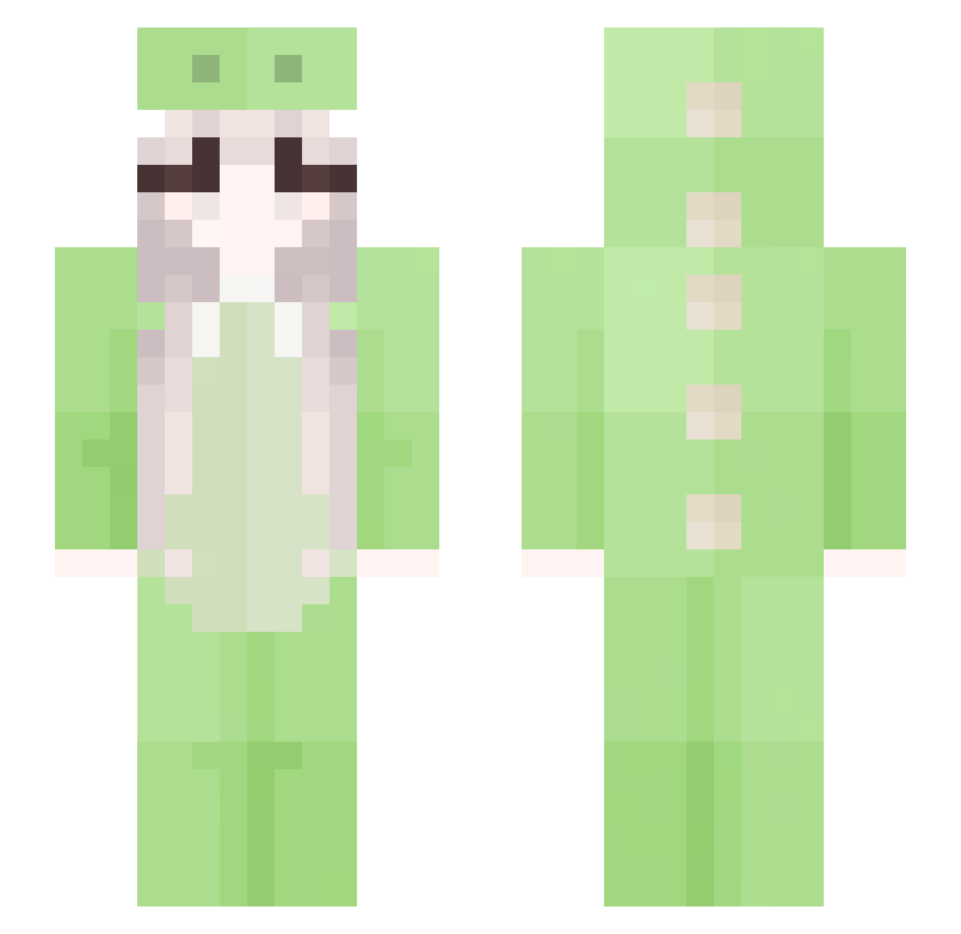 TheChaoticwave Minecraft skin, front and back view
