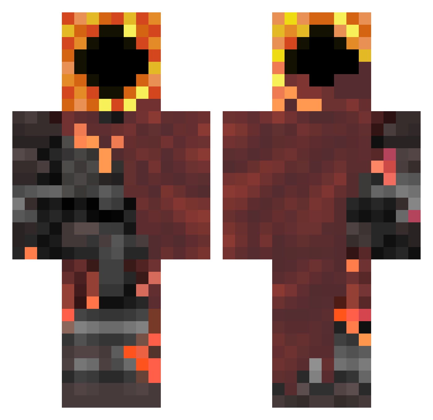 RandomName64 Minecraft skin, front and back view