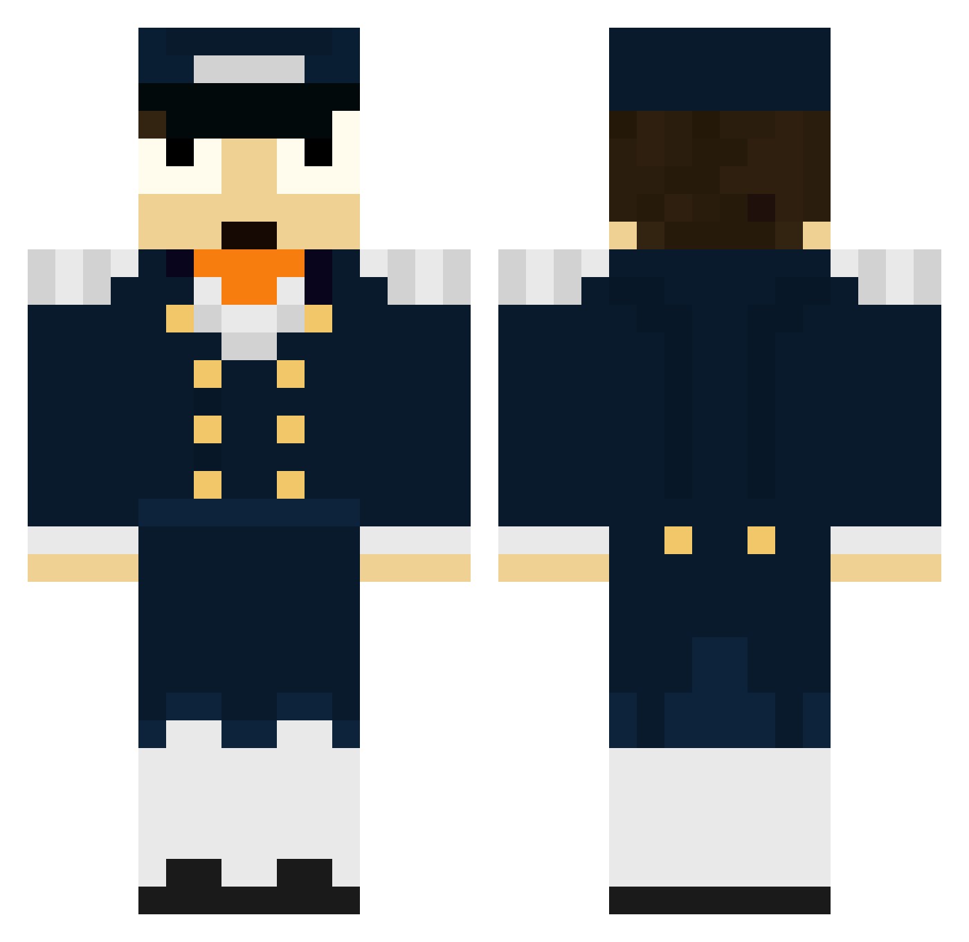 illusive_123 Minecraft skin, front and back view