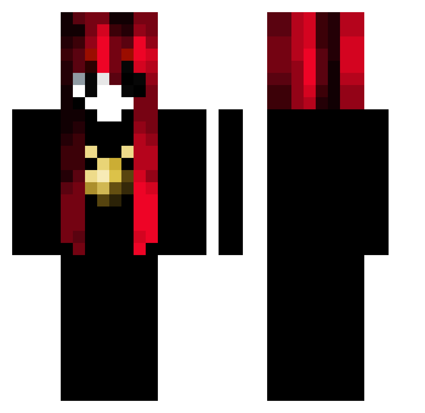SLeINNOEZZoFF Minecraft skin, front and back view