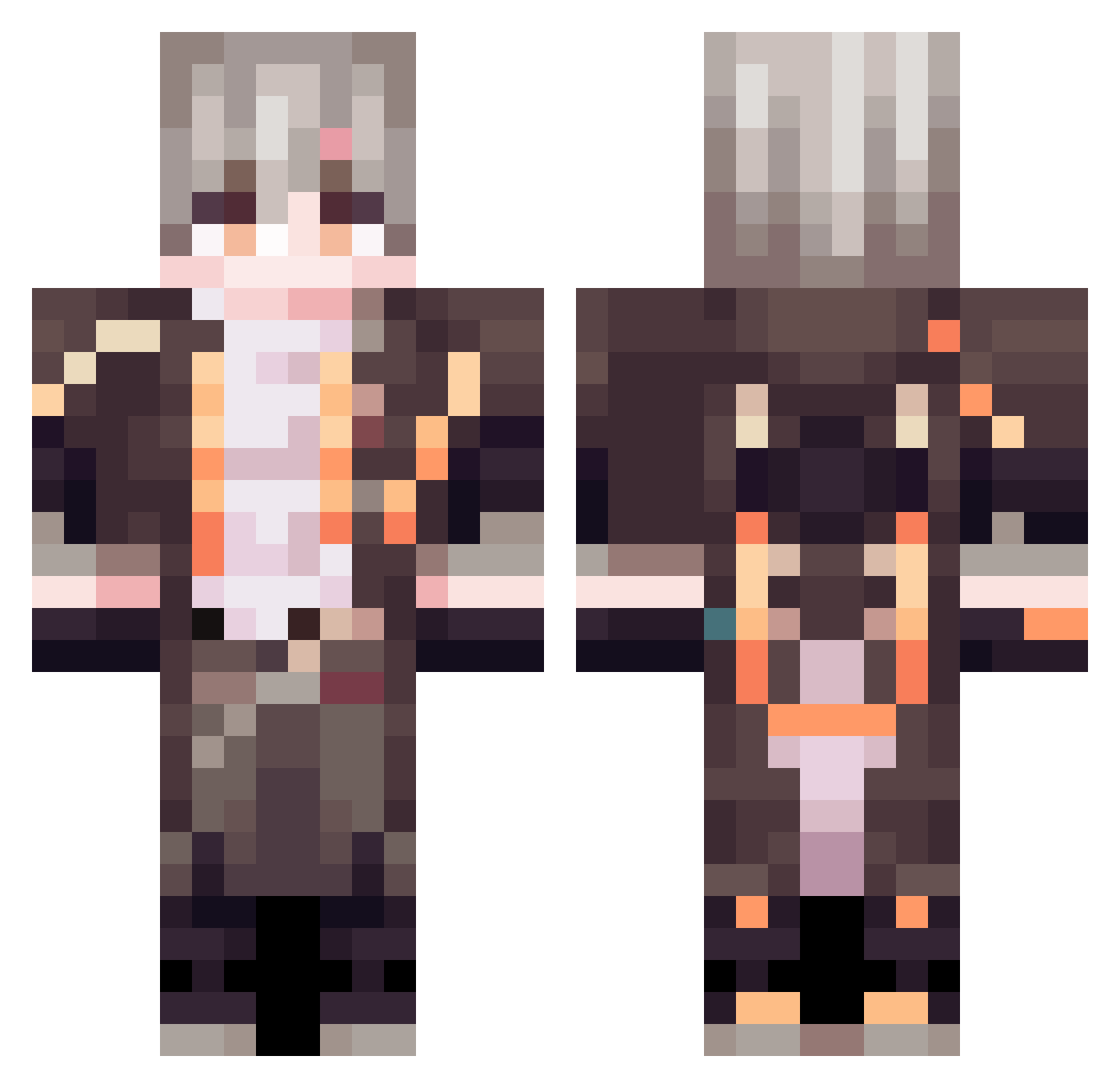 Gokam_ Minecraft skin, front and back view