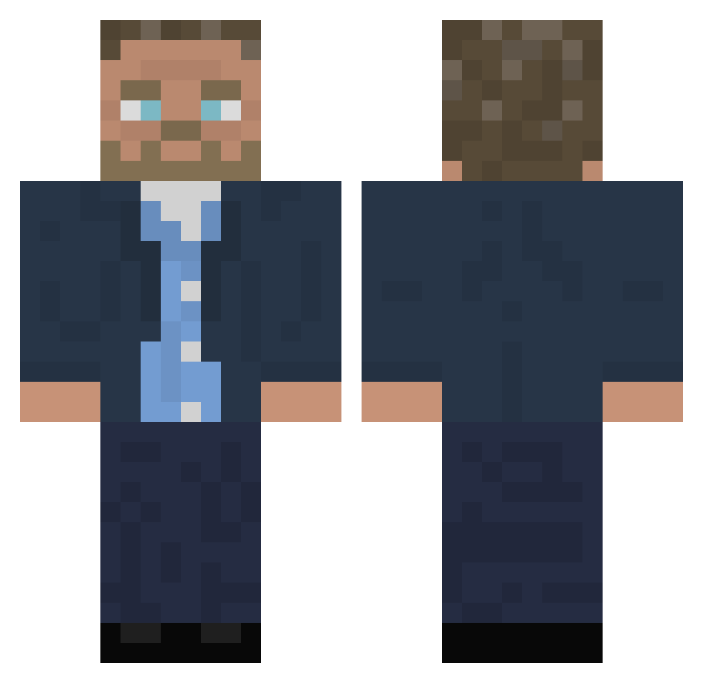 Chogus919 Minecraft skin, front and back view