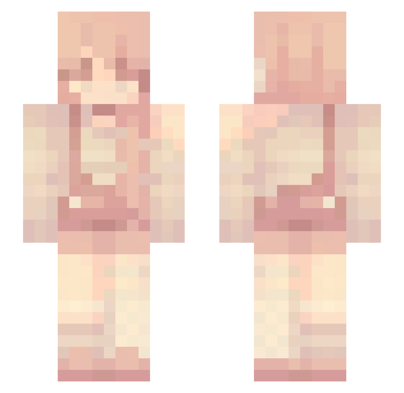 Pyroxxy Minecraft skin, front and back view
