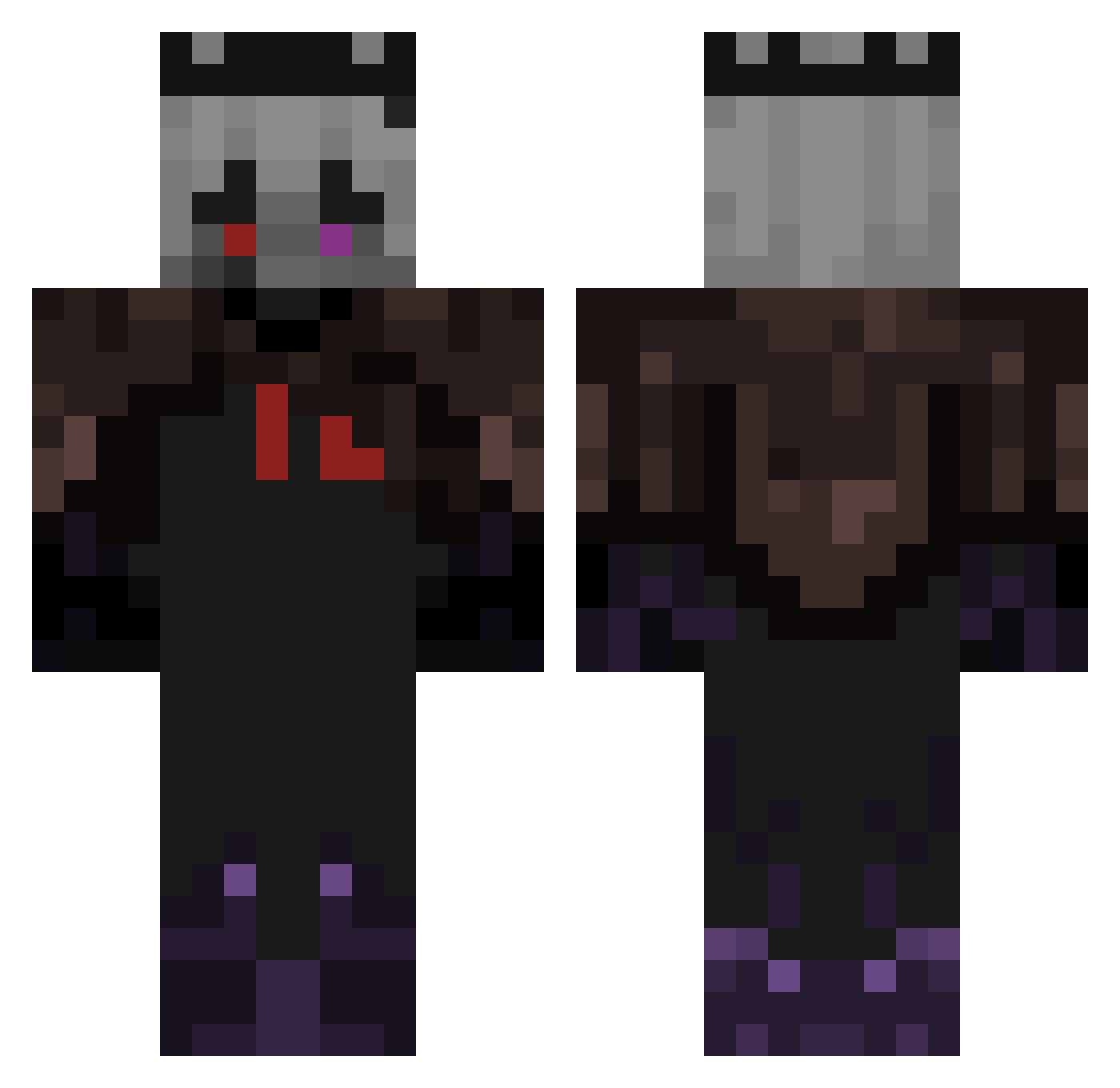Sesky_YoYo Minecraft skin, front and back view