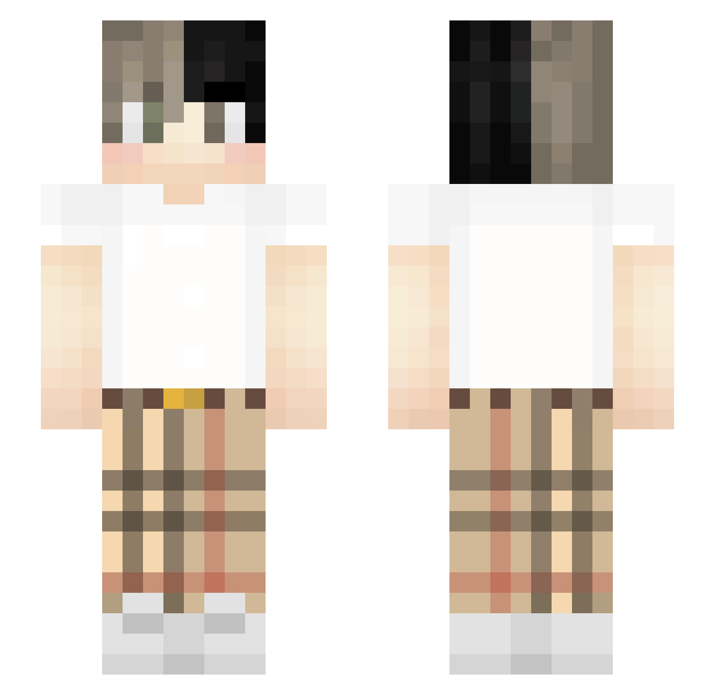 qcam_ Minecraft skin, front and back view