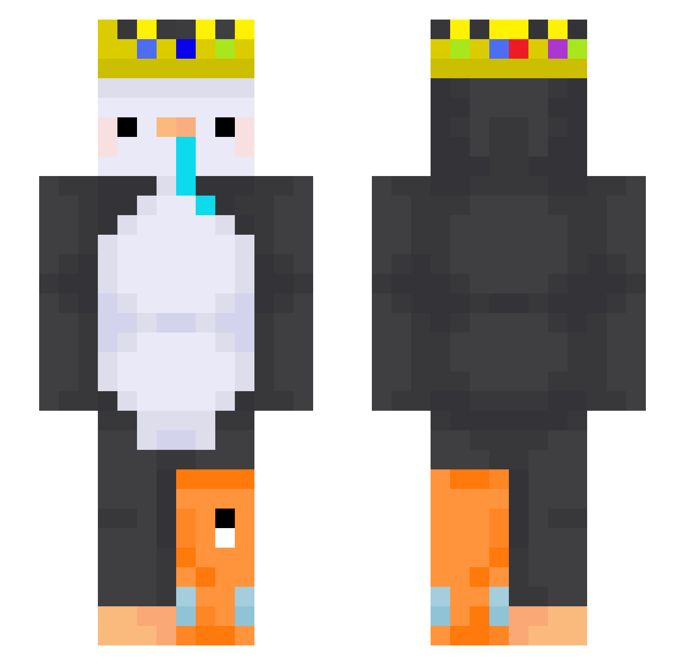 tianchen127 Minecraft skin, front and back view