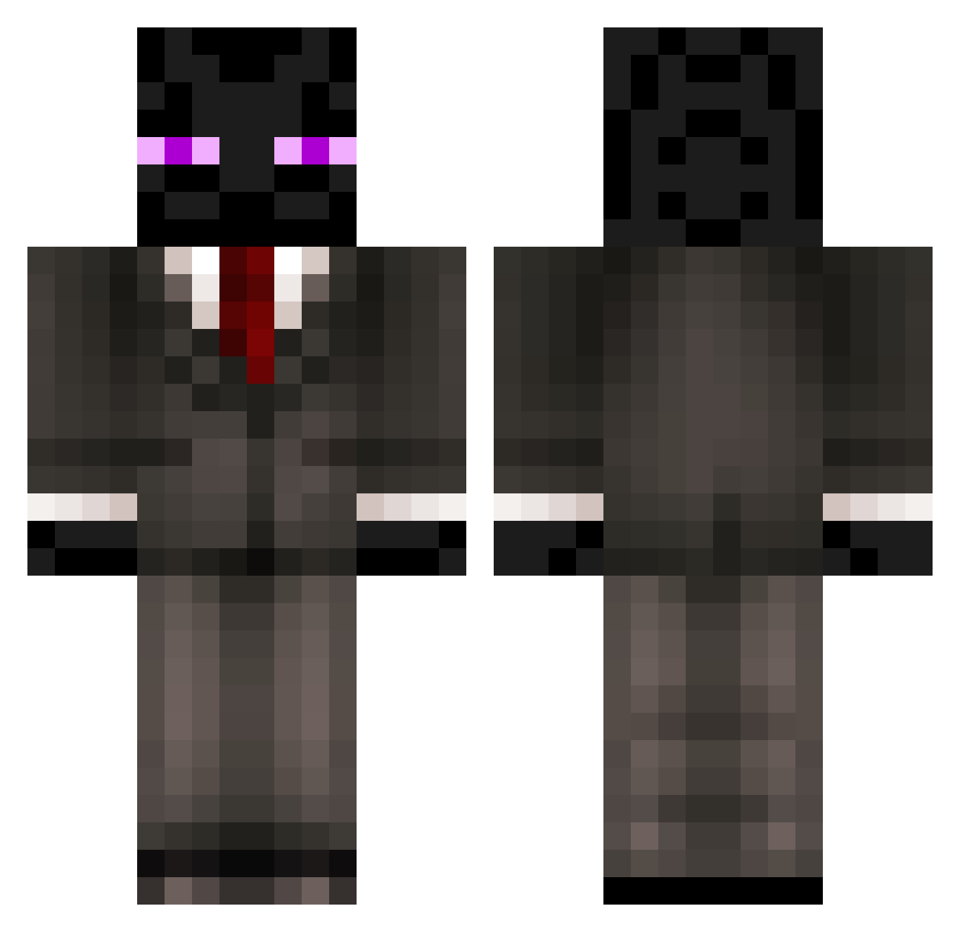 XchickennuggetXx Minecraft skin, front and back view