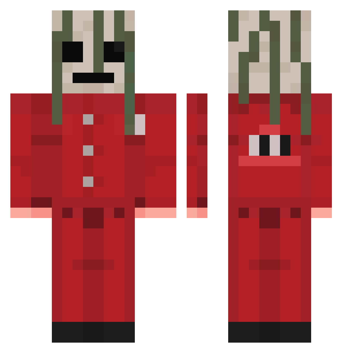 PresuntoBR Minecraft skin, front and back view