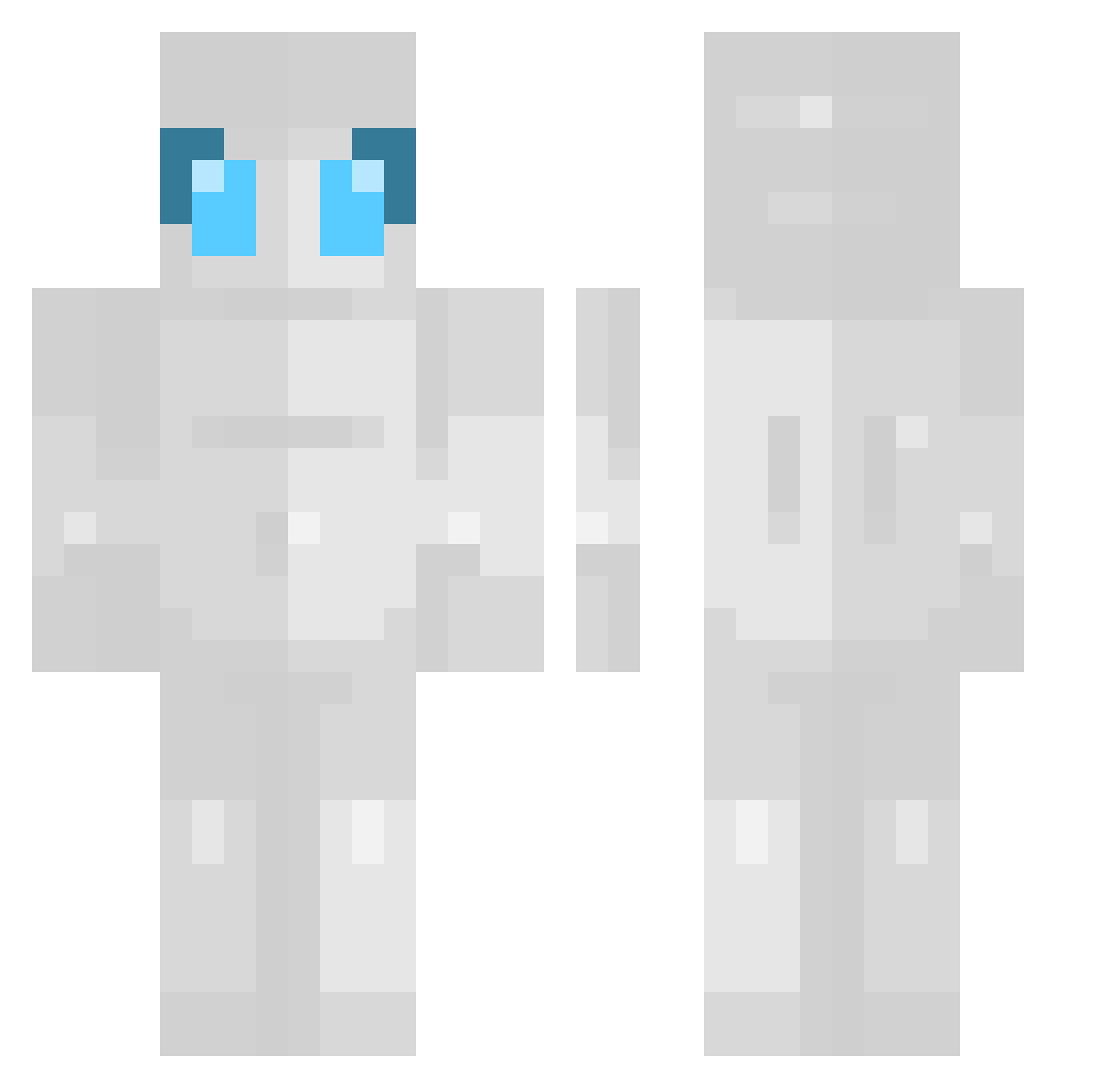 Trixoden Minecraft skin, front and back view