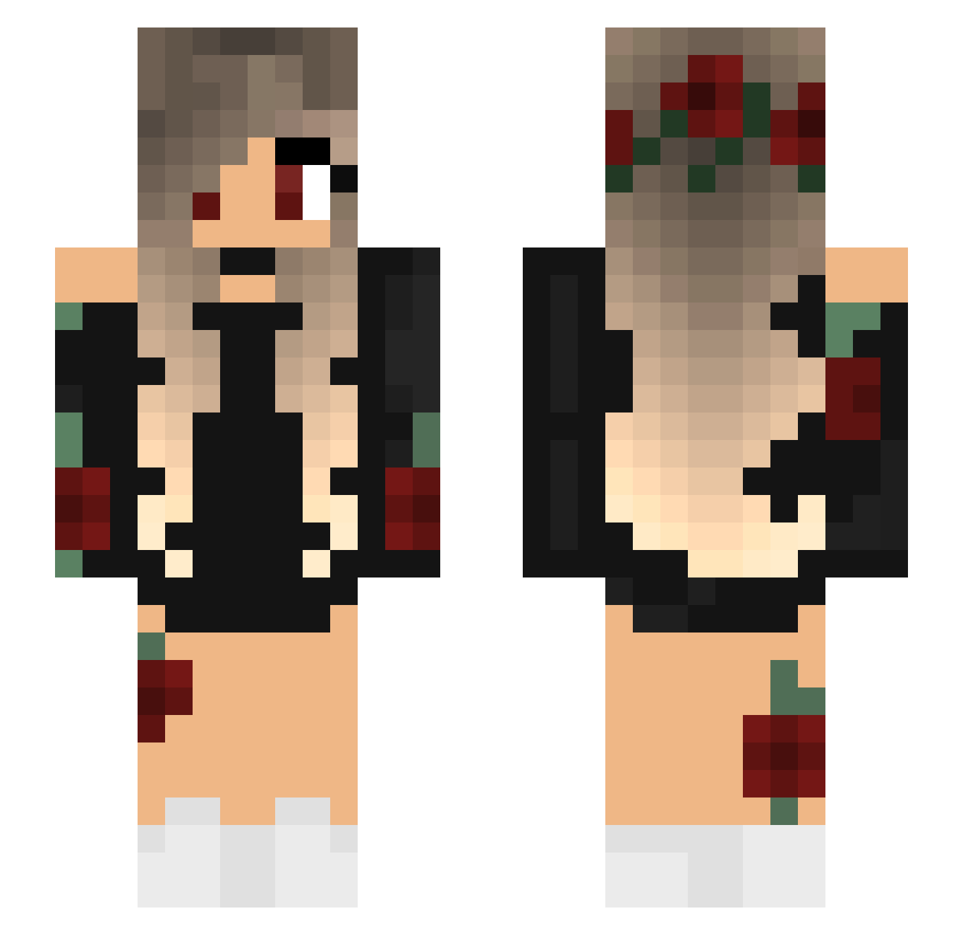 xPandexi Minecraft skin, front and back view