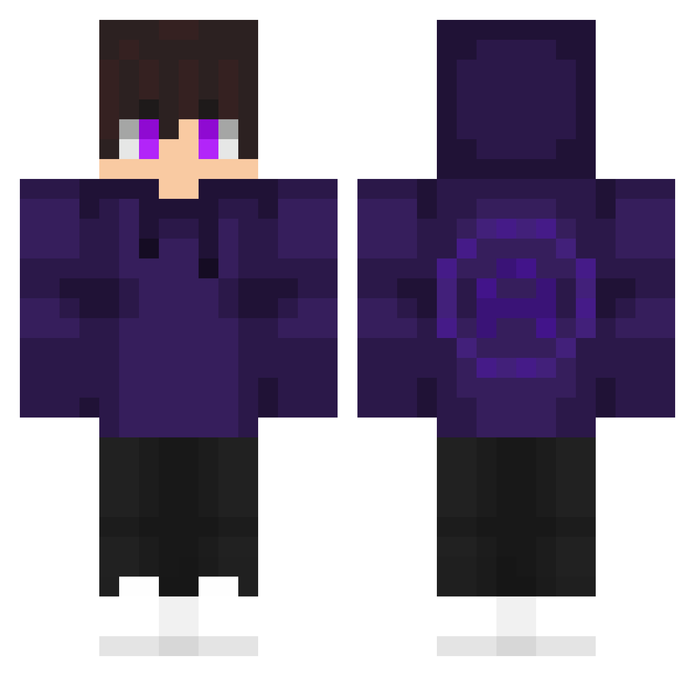 Pog_Champions Minecraft skin, front and back view
