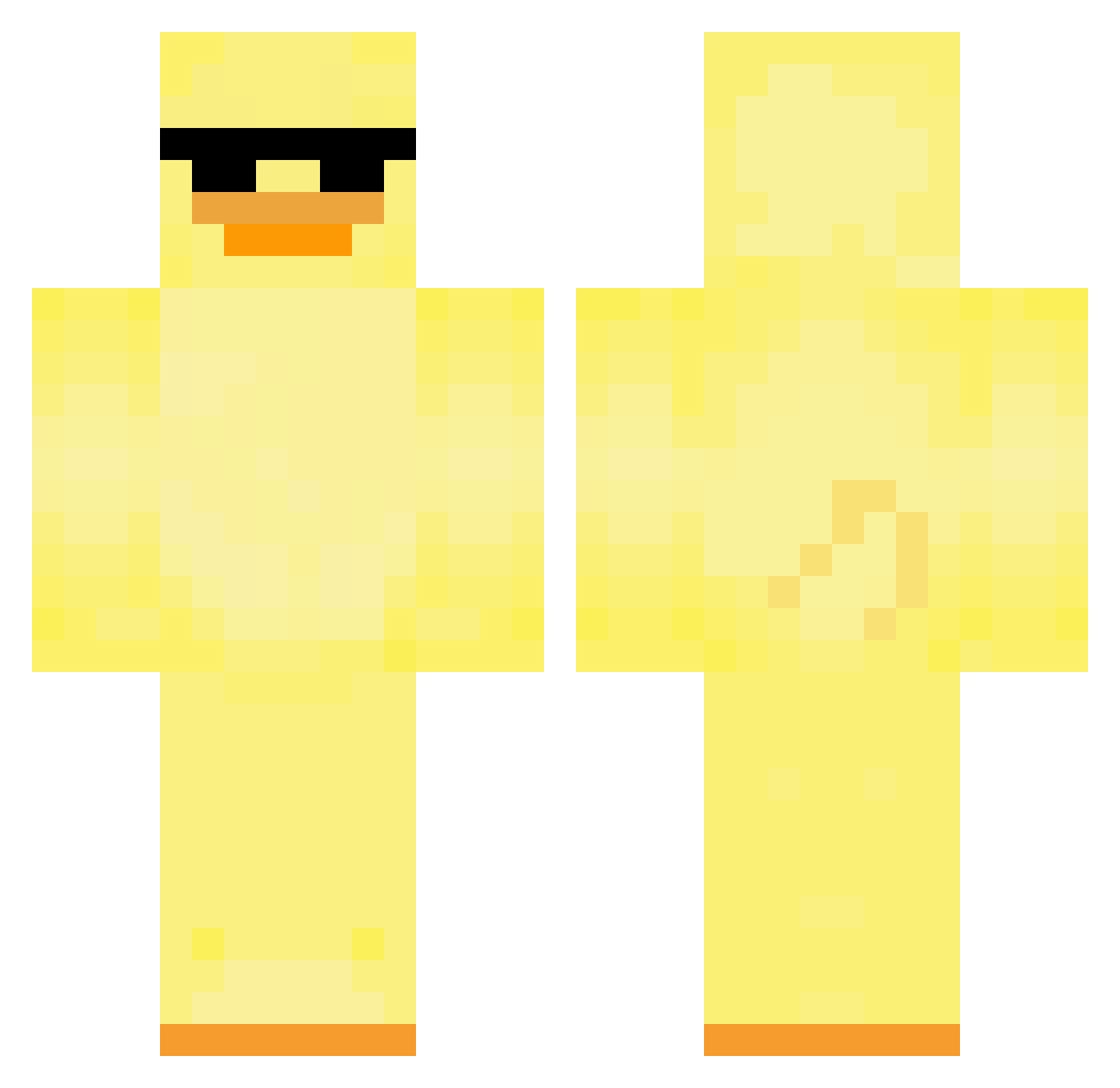 s2bs Minecraft skin, front and back view