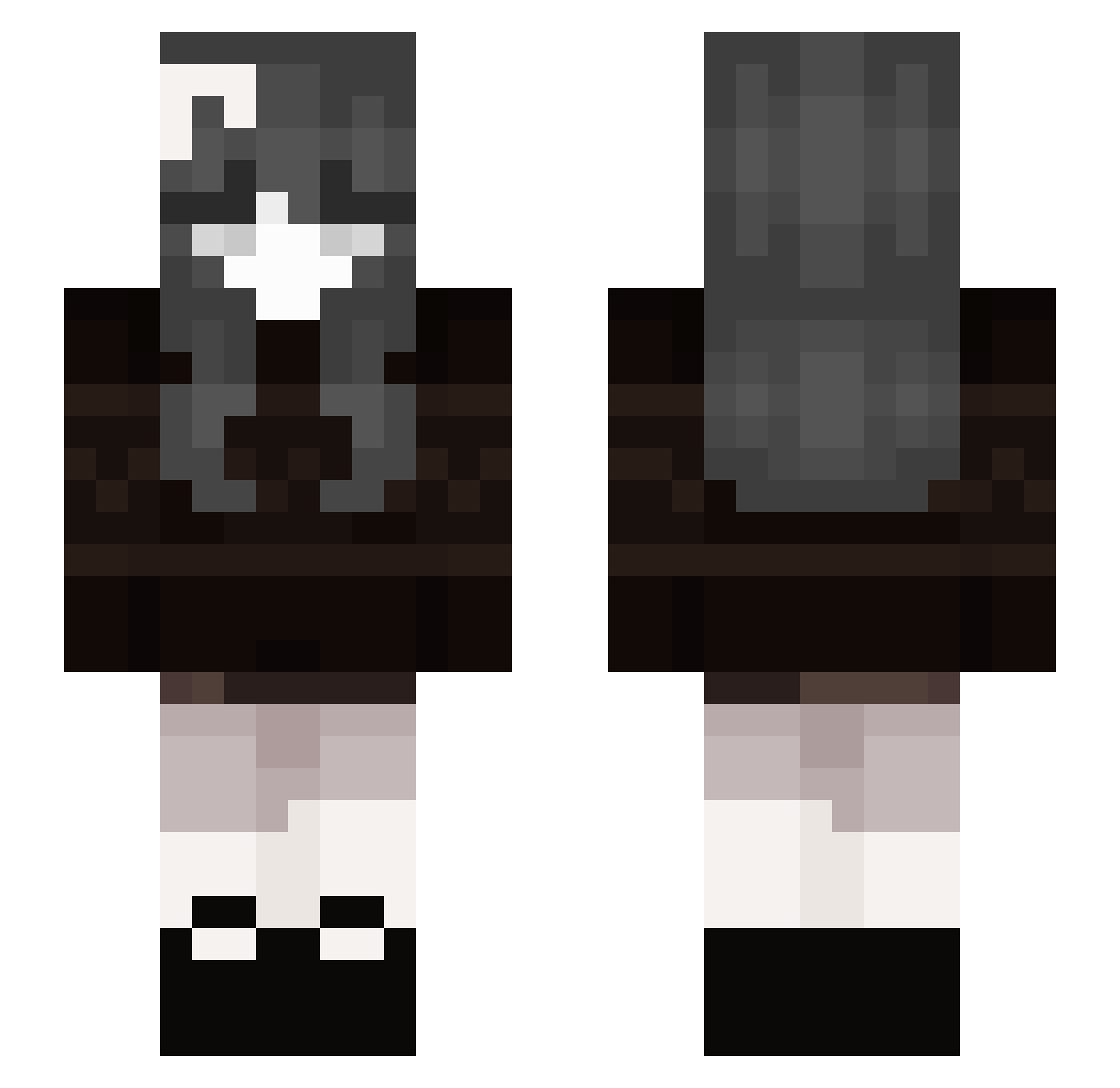 yuanyuan0v0 Minecraft skin, front and back view