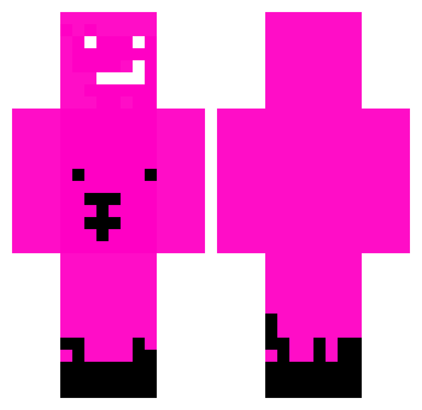 Schwarzer_Harzer Minecraft skin, front and back view
