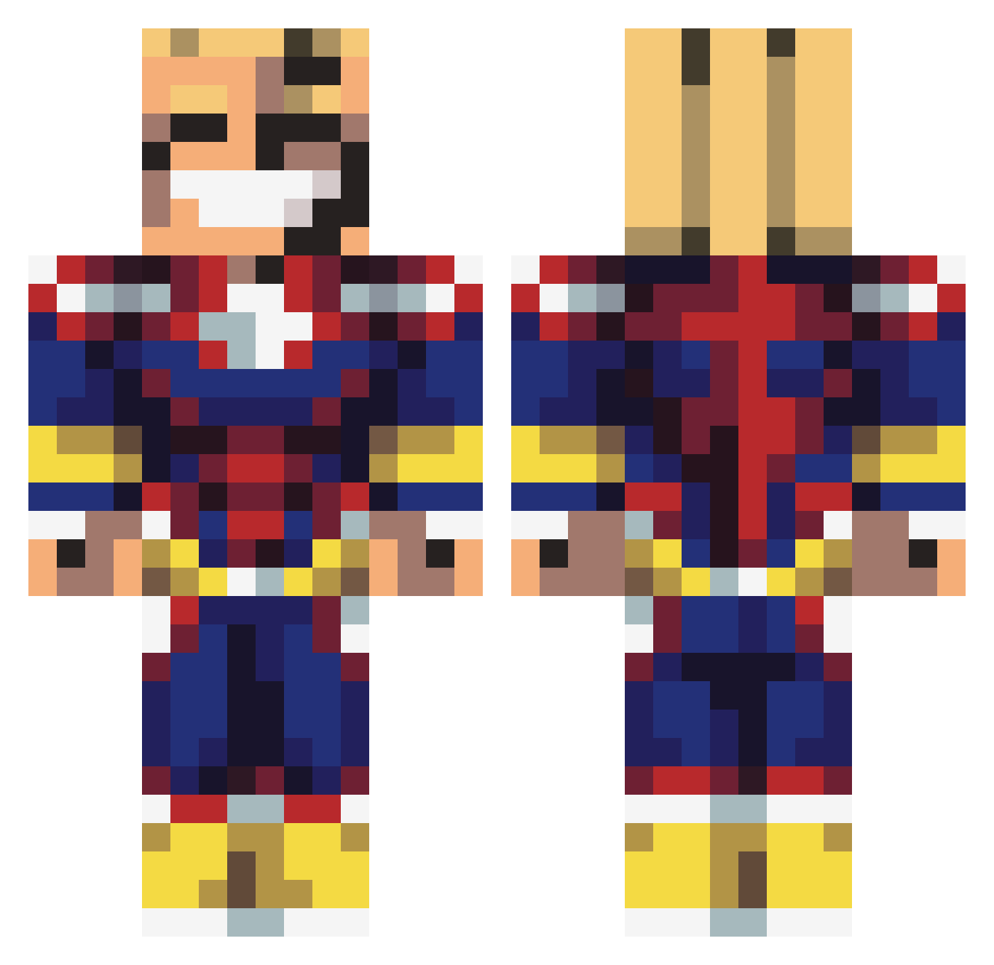 RonJonn Minecraft skin, front and back view