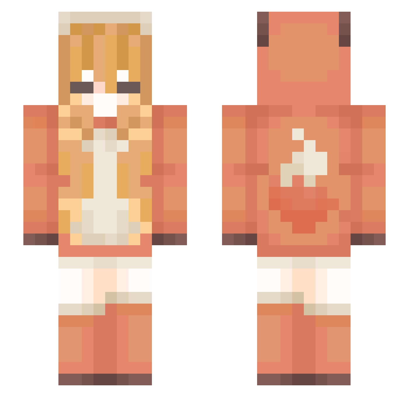 Florenza Minecraft skin, front and back view