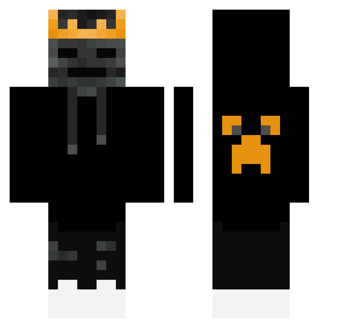 XxdarkGracie1 Minecraft skin, front and back view