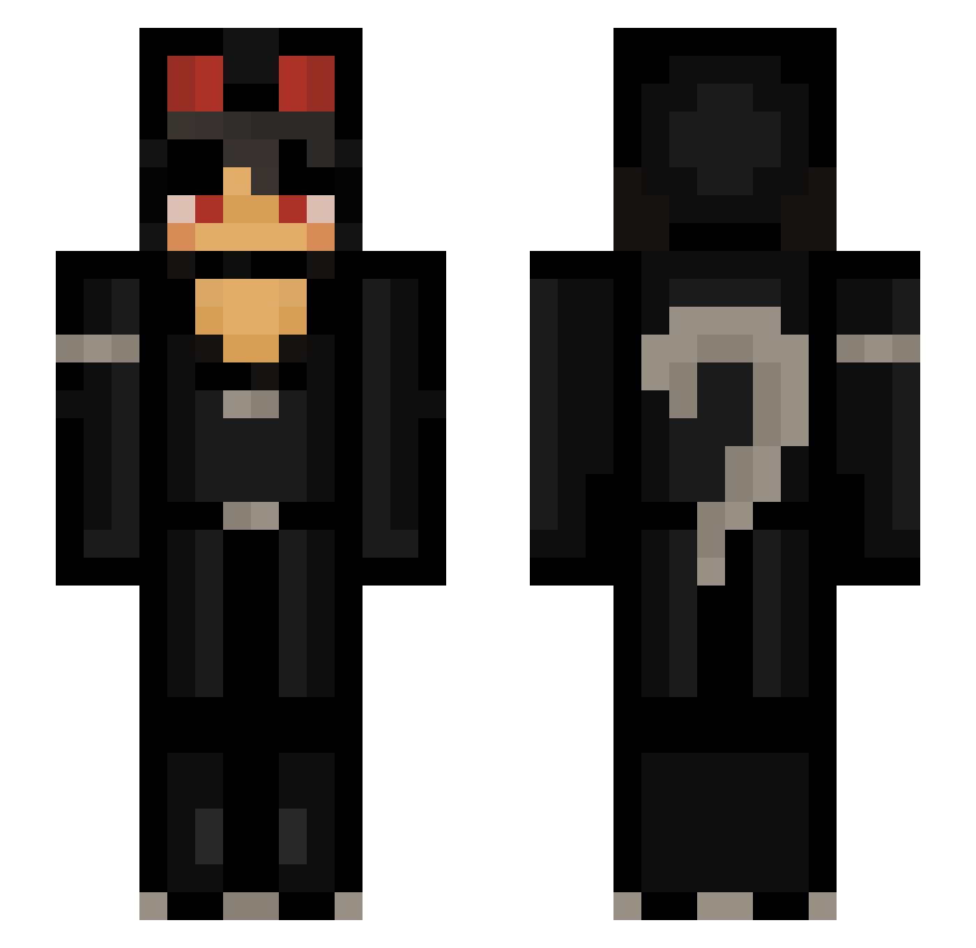 Kittens_ok Minecraft skin, front and back view