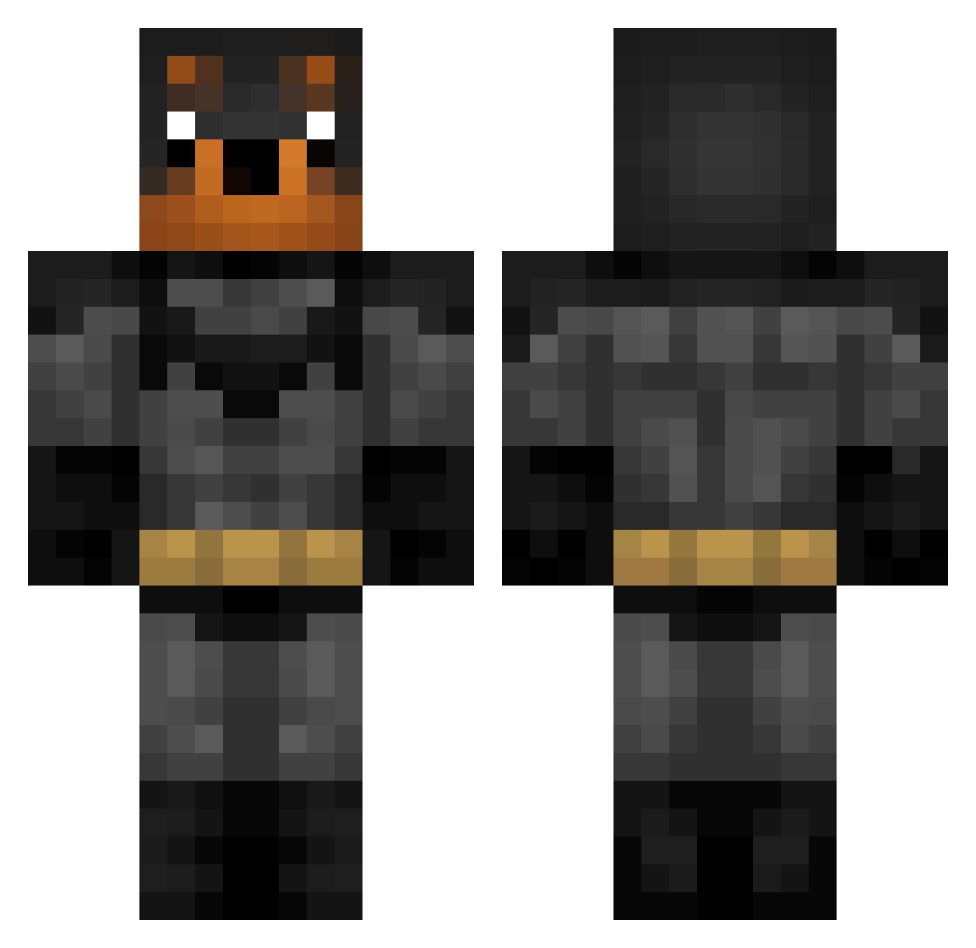 raciest Minecraft skin, front and back view
