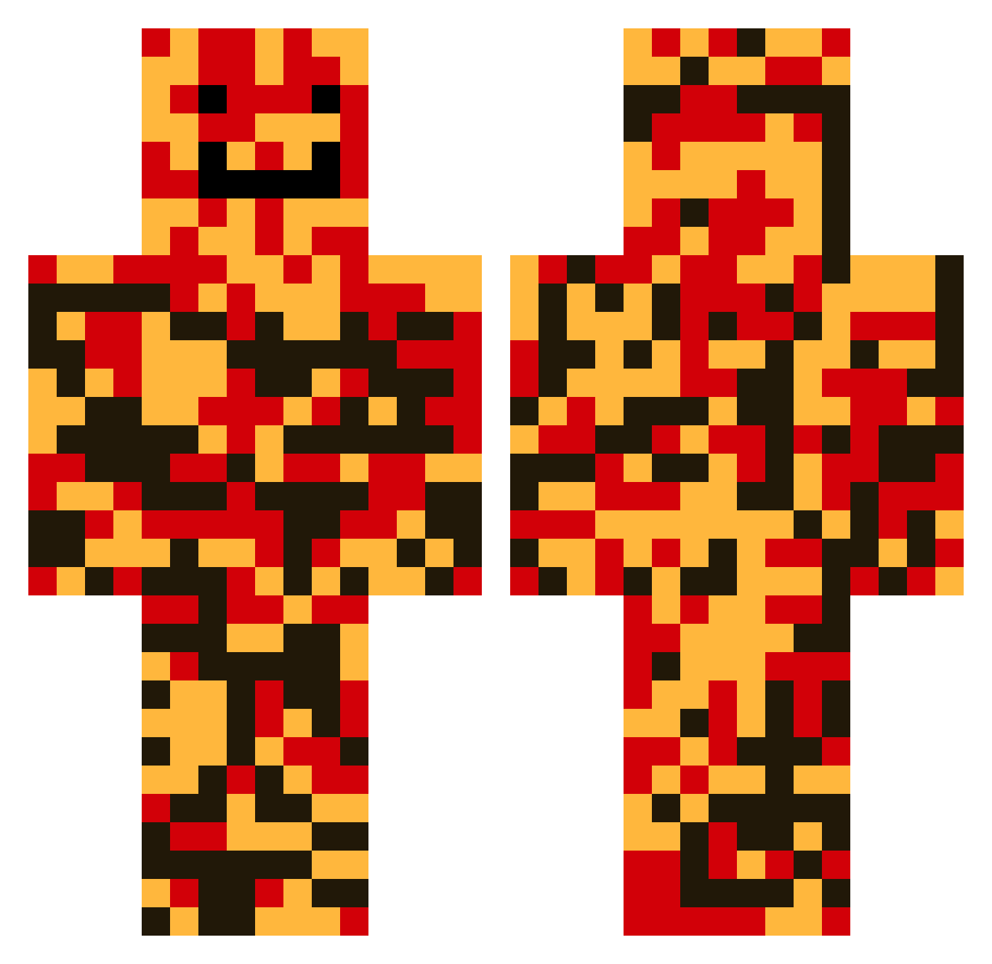 SoleIntegral354 Minecraft skin, front and back view