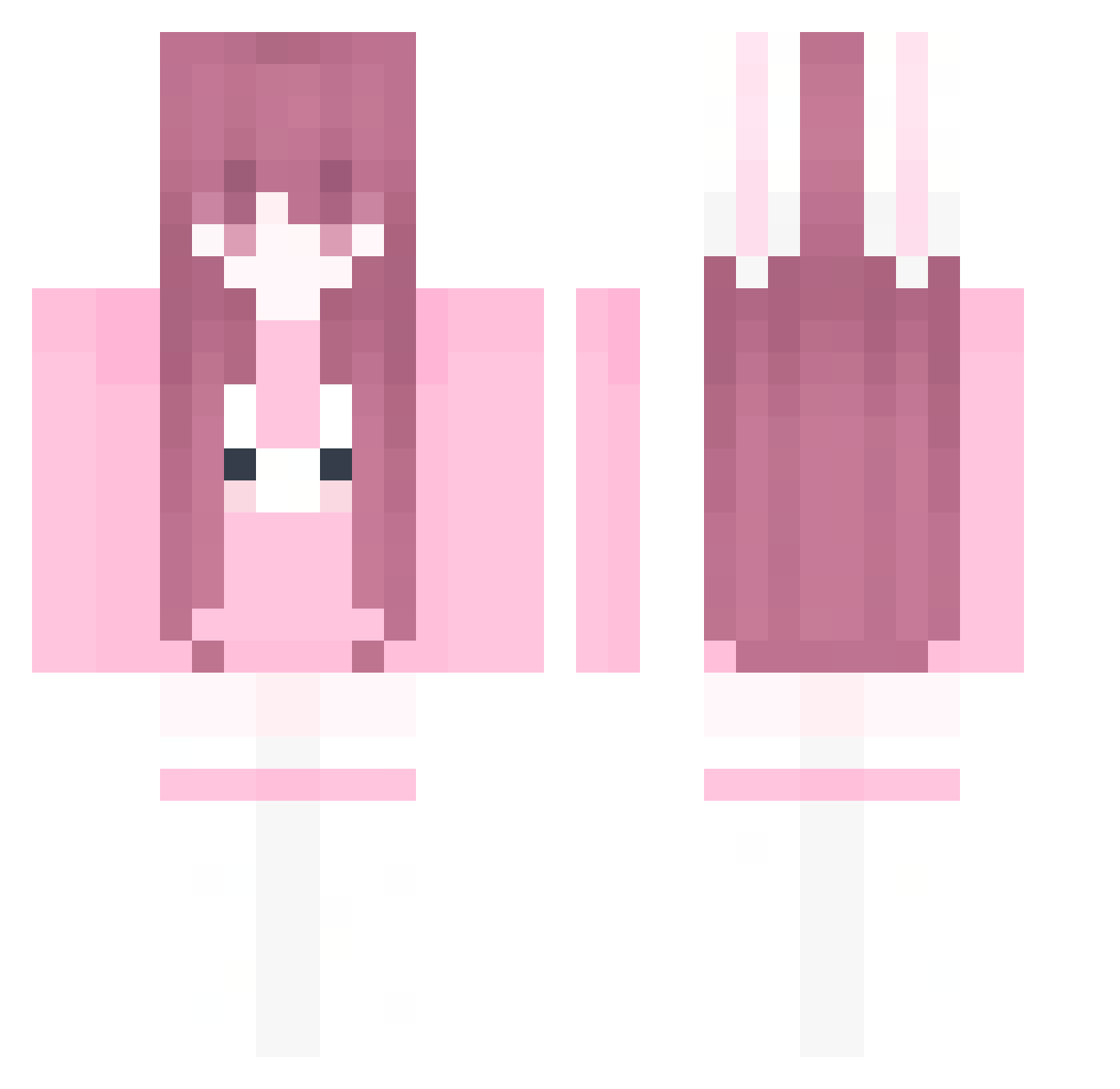 usagibaby_ Minecraft skin, front and back view