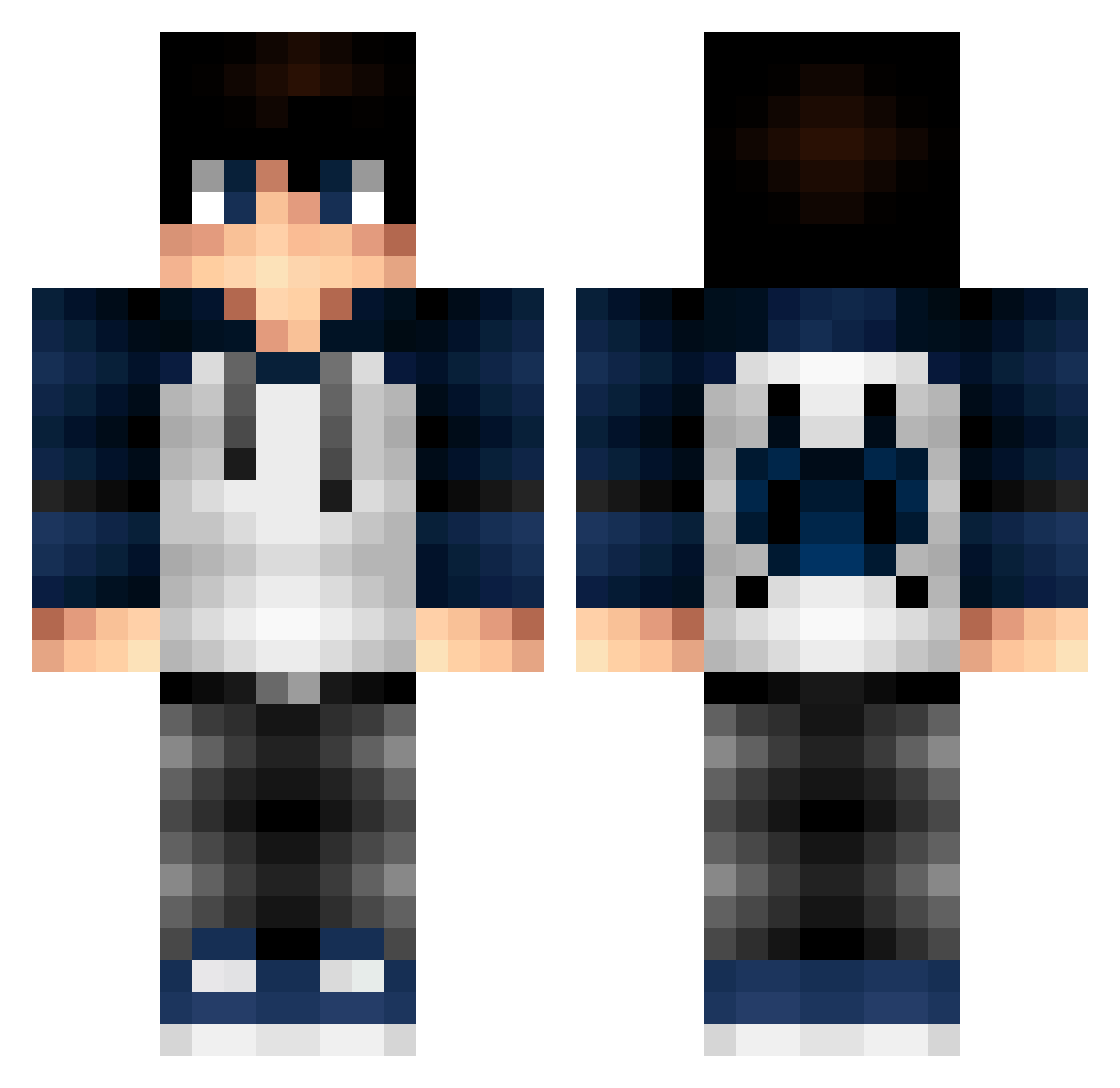 Toonen1988 Minecraft skin, front and back view