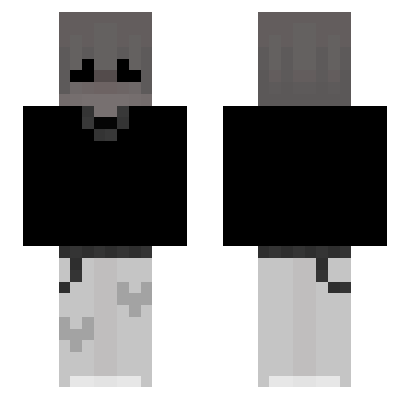 Fortnite30 Minecraft skin, front and back view