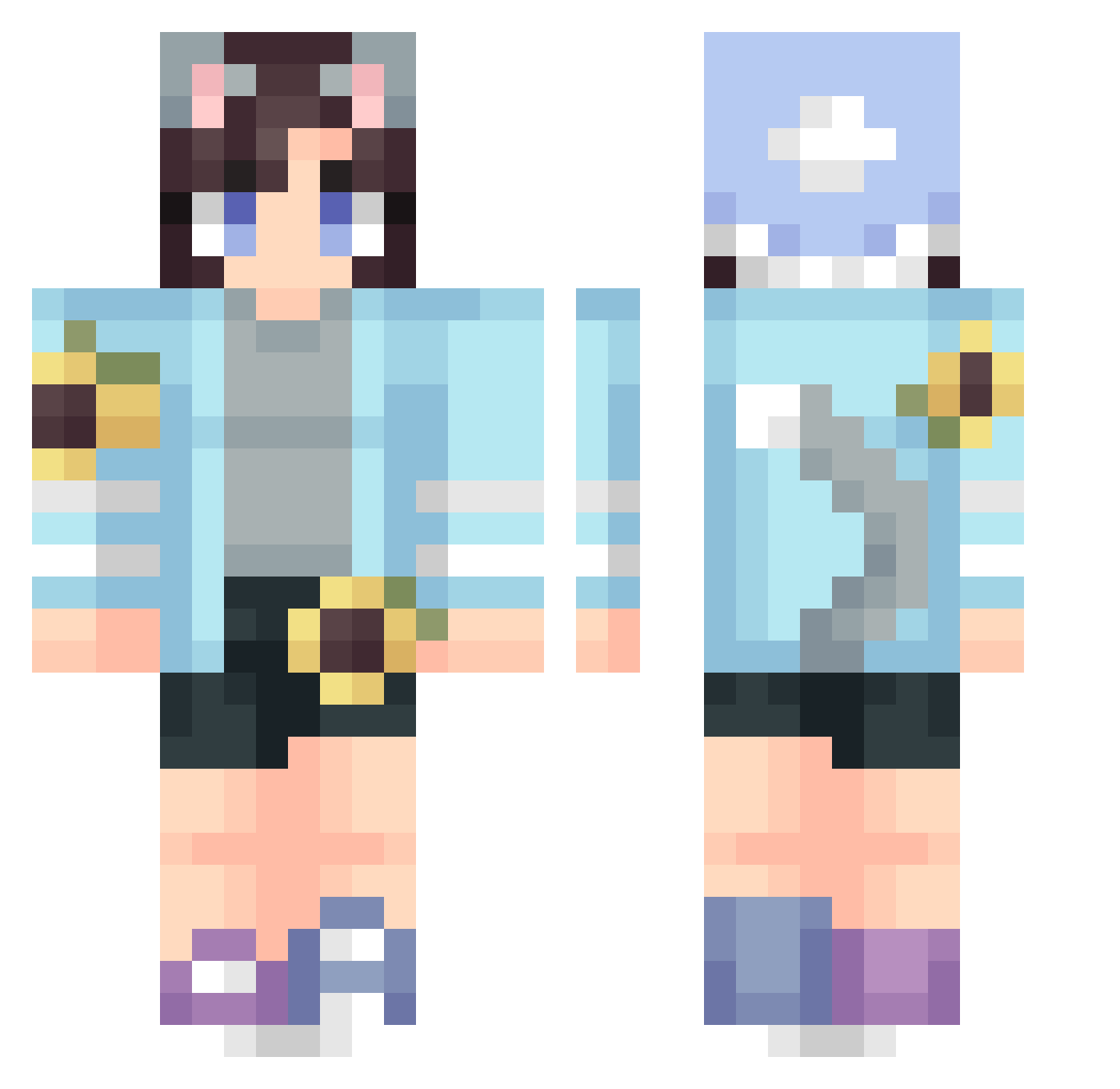 gardenman Minecraft skin, front and back view