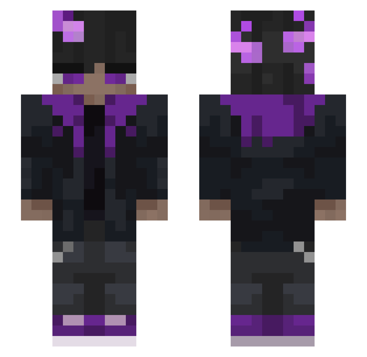 Itsukai Minecraft skin, front and back view